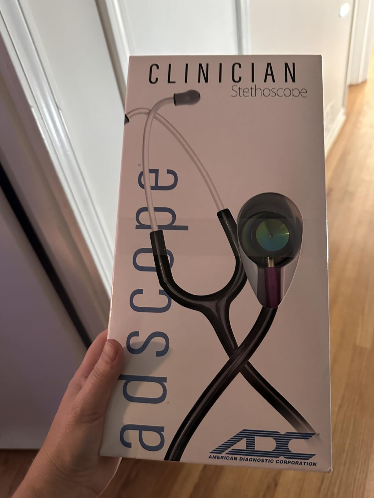 ADC Adscope 603 Clinician Stethoscope with Tunable AFD Technology, 31 inch Length, Iridescent Metallic Caribbean customer photo 1