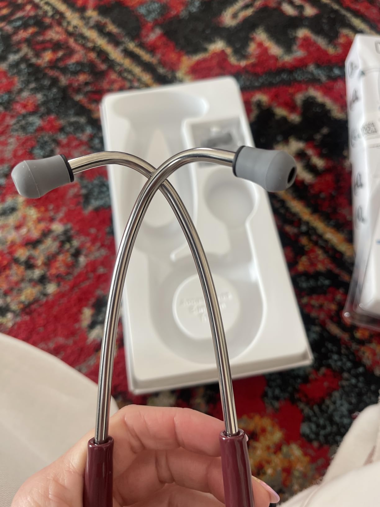 ADC Adscope 603 Clinician Stethoscope with Tunable AFD Technology, 31 inch Length, Iridescent Metallic Caribbean customer photo 2