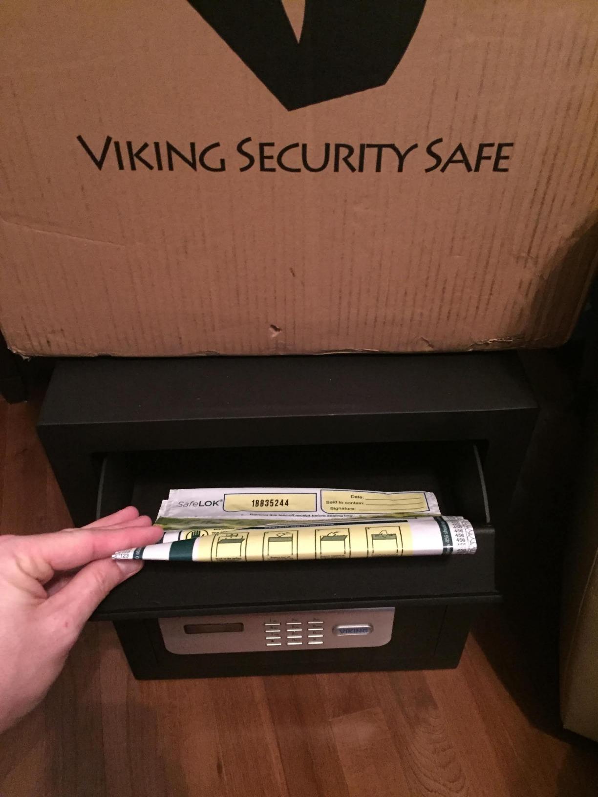 Viking Security Safe VS-40DS Heavy Duty Depository Safe with Drop Slot - Digital Keypad Money Safe for Cash, Business, Home, Office, Retail - Anti-Fish Design, LCD Display, Motorized Lock, Backup Key customer photo 2