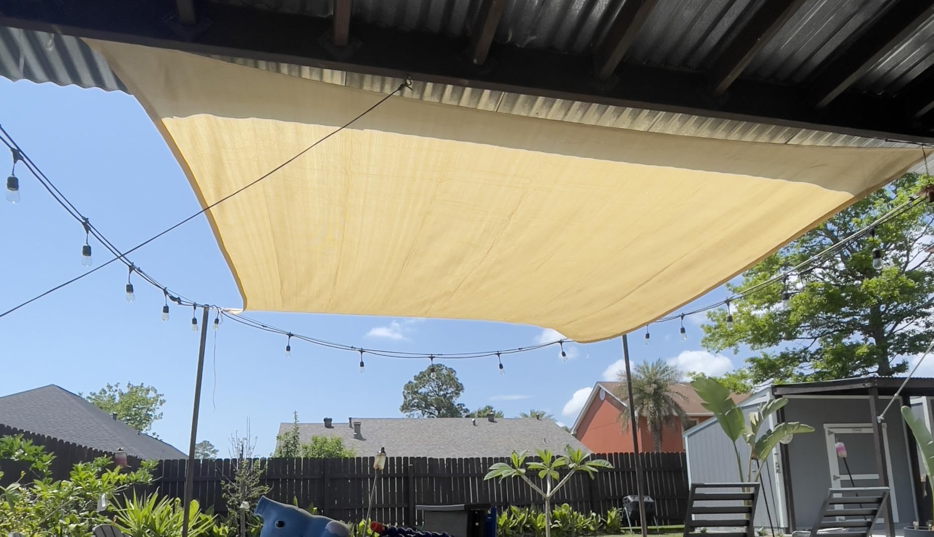 SUNNY GUARD Sun Shade Sail 10' x 13' Rectangle Sand UV Block Sunshade for Backyard Yard Deck Patio Garden Outdoor Activities and Facility(We Make Custom Size) customer photo 1