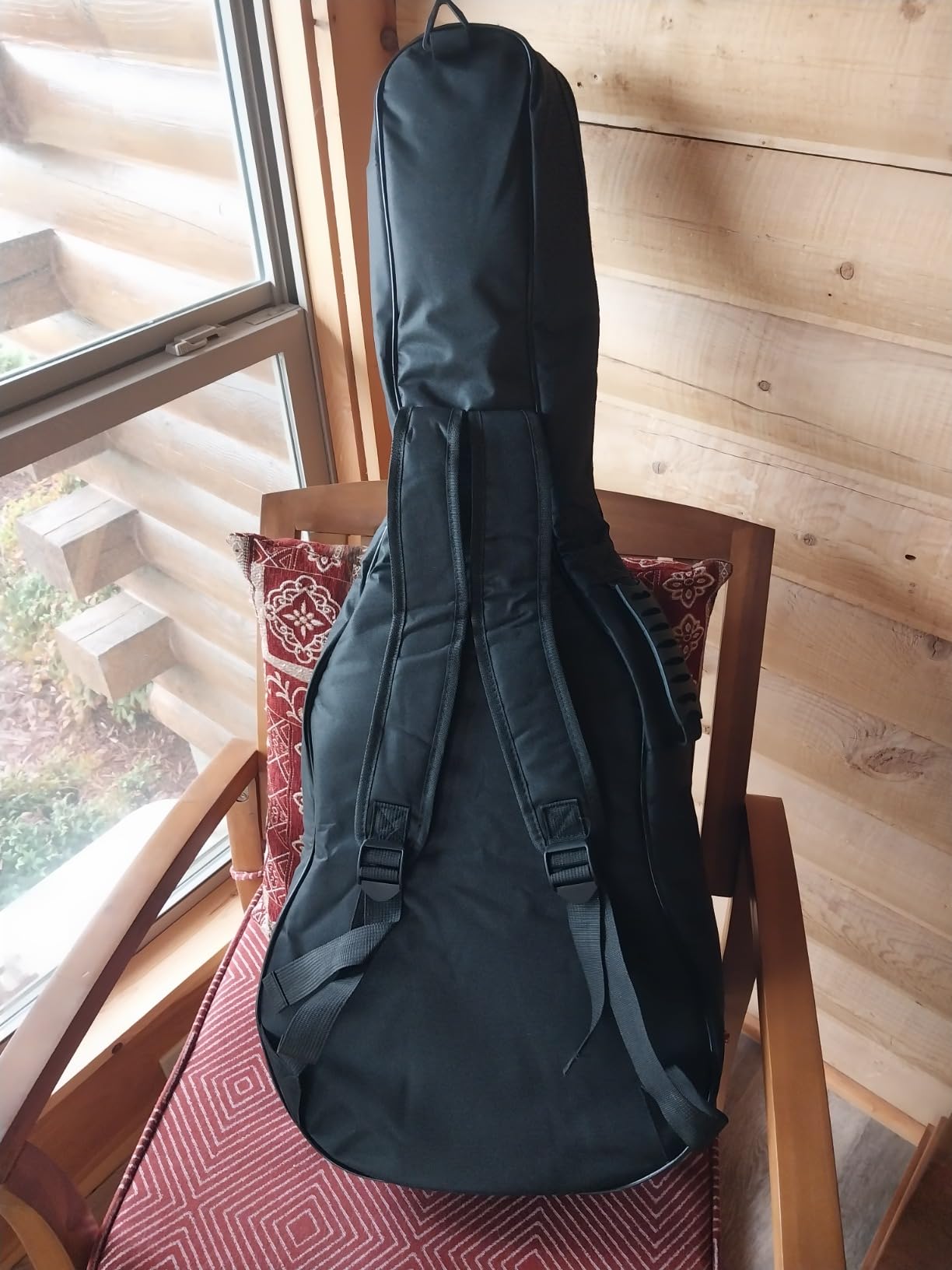 Donner 40 41 Inch Acoustic Guitar Case, 0.4 Inch Thick Padding Sponge 600D Ripstop Waterproof Nylon Soft Guitar Gig Bag with 3 Pockets and Back Hanger Loop, Black customer photo 2