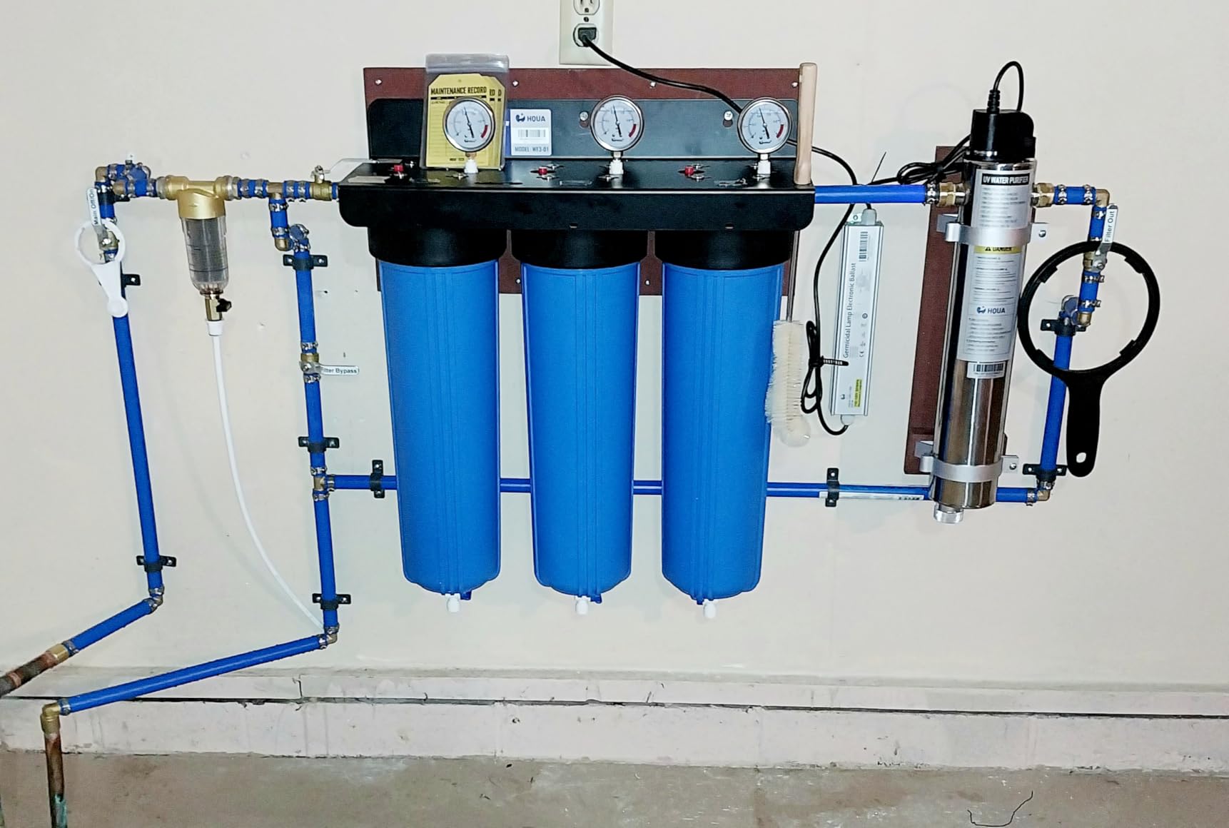 HQUA-TWS-12 Ultraviolet Water Purifier Filter for Whole House Water Purification, 12GPM 120V, 1 Extra UV Lamp + 1 Extra Quartz Sleeve customer photo 2
