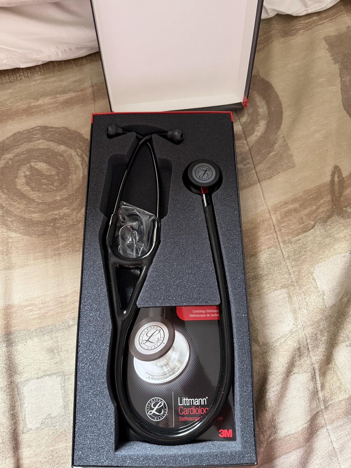 3M Littmann Cardiology IV Diagnostic Stethoscope, 6200, More Than 2X as Loud, Weighs Less, Stainless Steel Black-Finish Chestpiece, 27