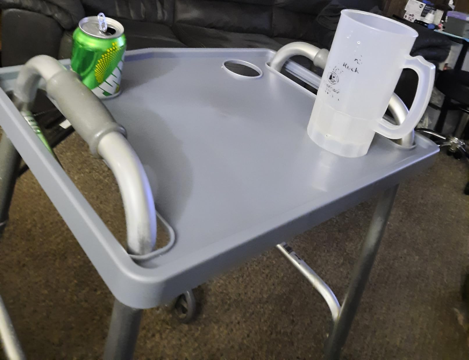 Bluestone Walker Tray- Upright with Holders-Universal Table Fits Most Standard Folding Walkers-Home Mobility Medical Equipment Accessories, 1 Count (Pack of 1) customer photo 1