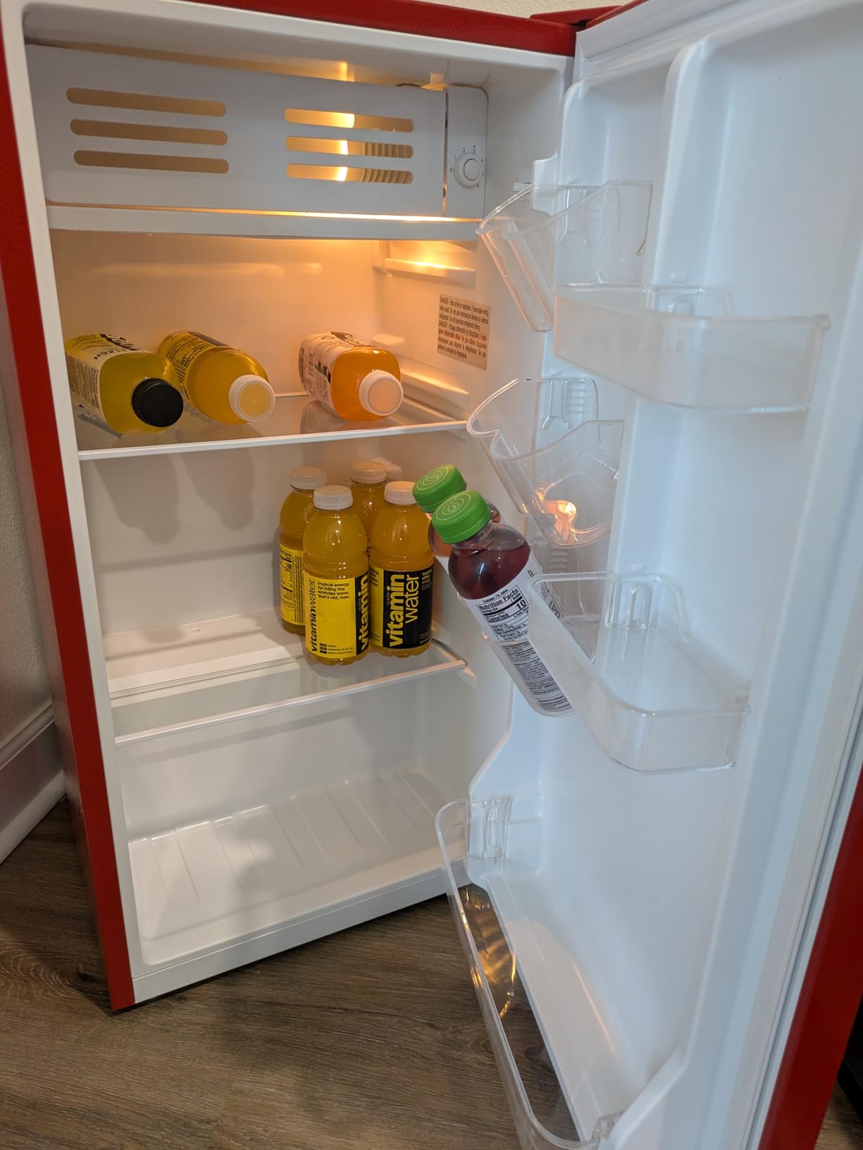FRIGIDAIRE EFR376-BLACK 3.1 Cu Ft Black Retro Bar Fridge with Side Bottle Opener customer photo 2
