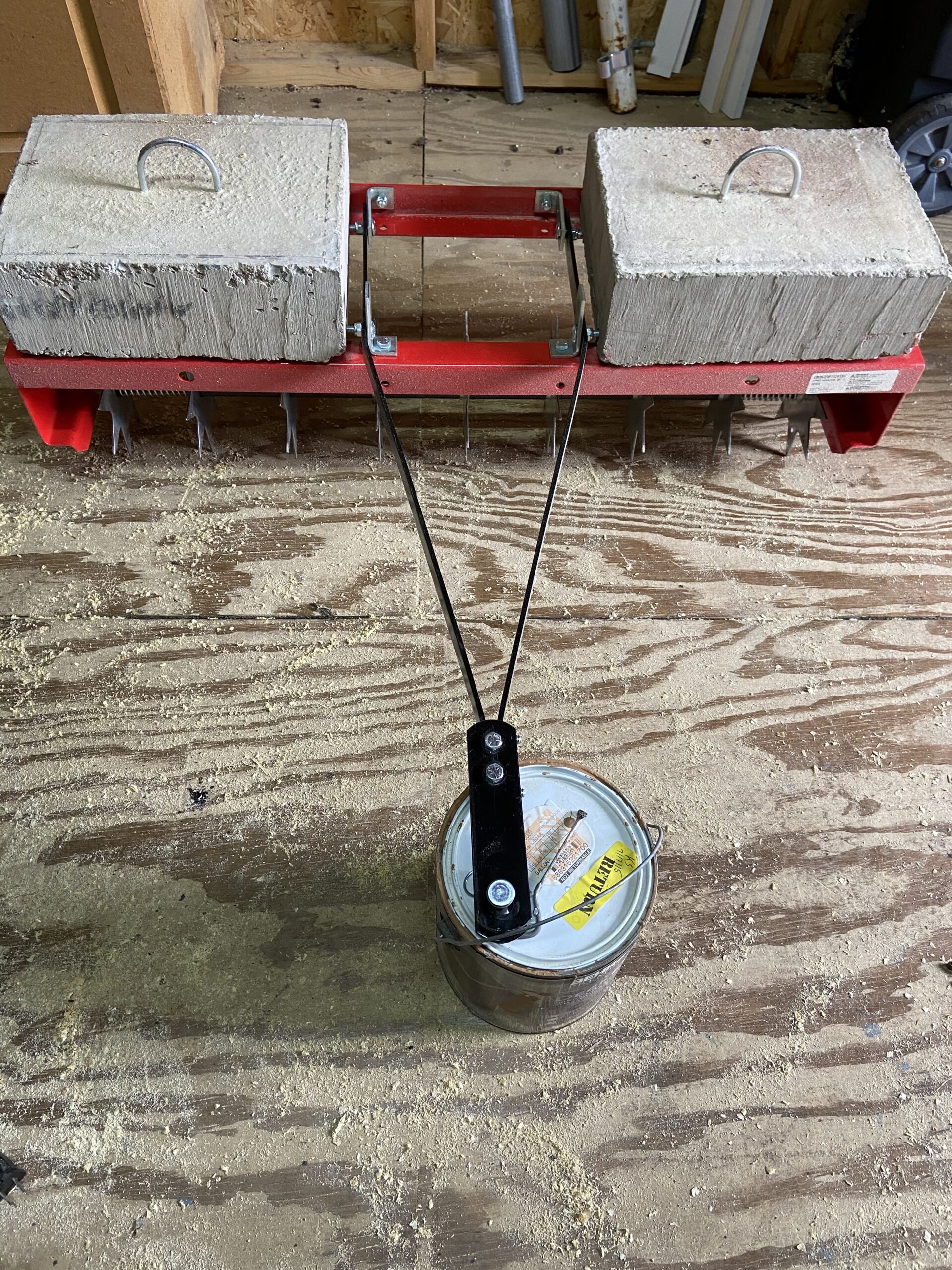 CRAFTSMAN (CMXGZBF7124336), 36-Inch Tow Spike Tow Behind Spike Aerator for Aerating Lawns; 9 Galvanized Steel Disks, 90lbs Capacity Weight Tray, Universal Hitch, Red customer photo 1
