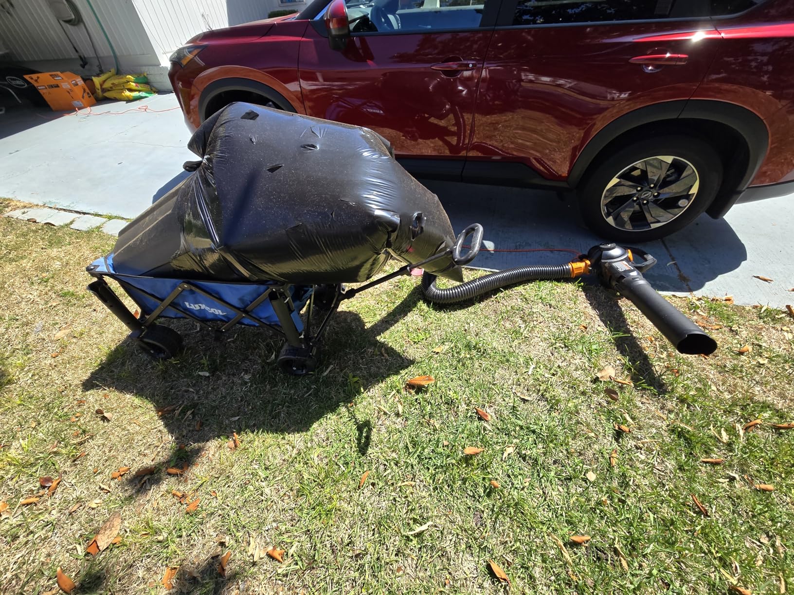 WORX Trivac 3 in 1 Electric Leaf Blower for Lawn Care, Leaf Vacuum with 600 CFM, Leaf Mulcher with Metal Impeller, WG512 customer photo 2