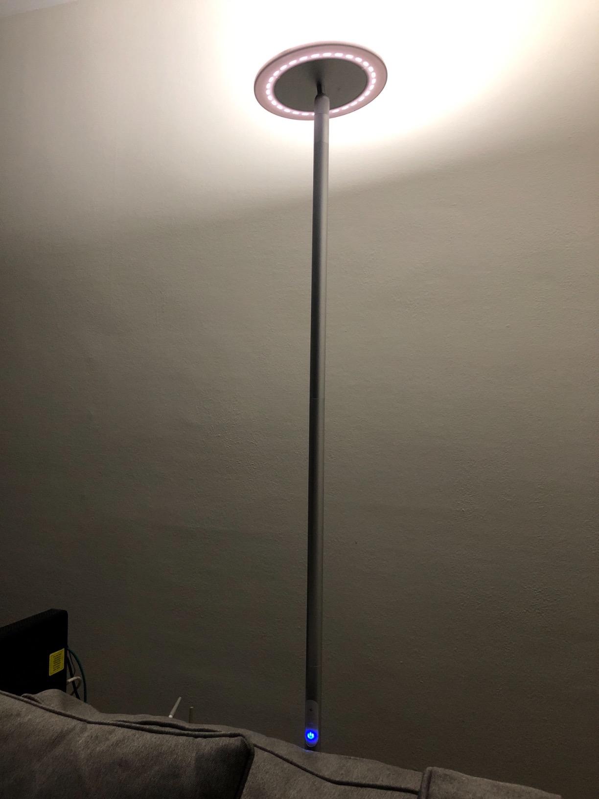 TROND Floor Lamp, 5000LM Super Bright Sky LED Modern Torchiere Standing Lamp, 3000K Warm White with 5-Level Dimmable, 71 in Tall Pole Light, 30-Minute Timer, Modular Rod, Wall Switch Compatible customer photo 2