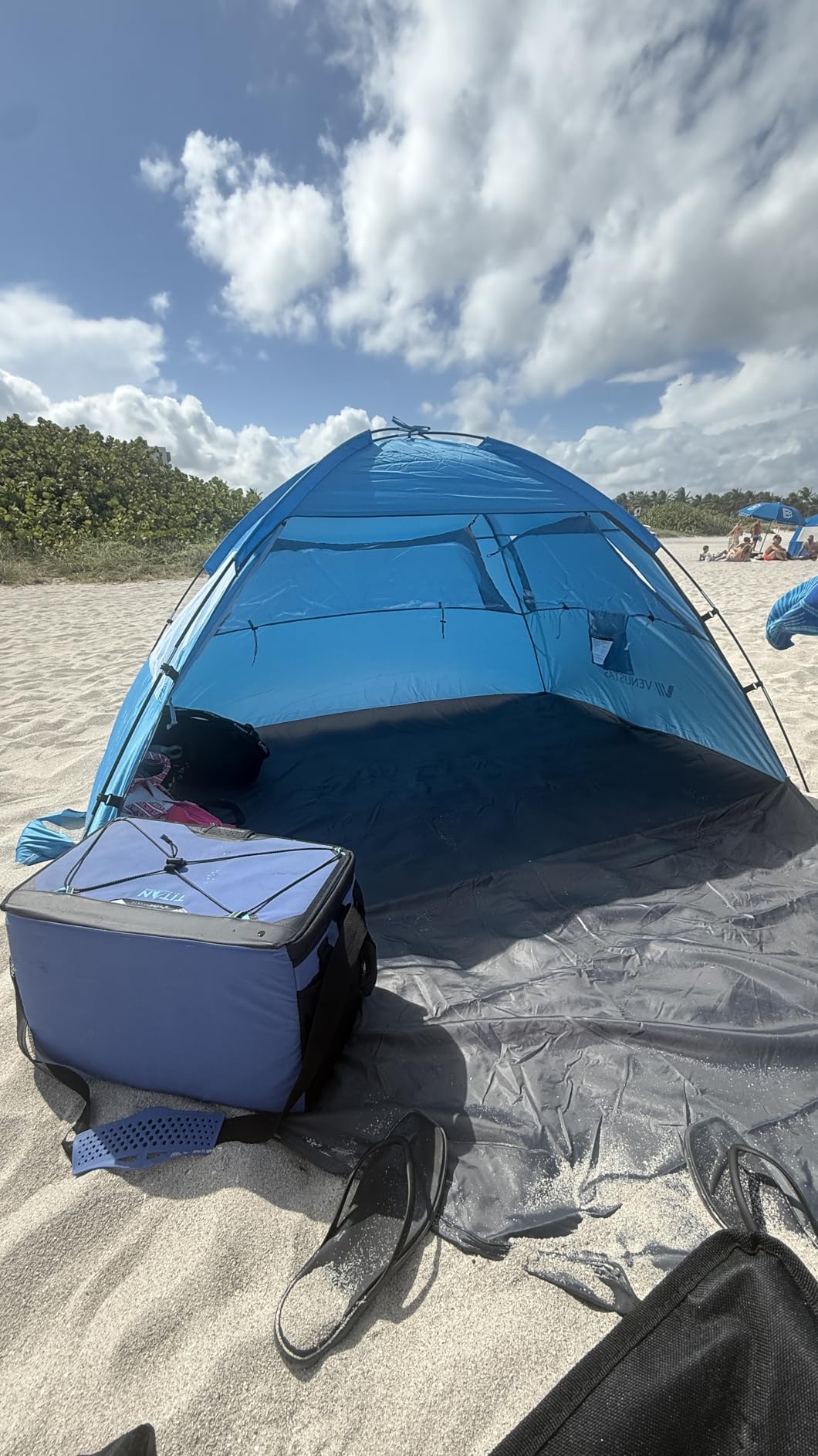Venustas Beach Tent Sun Shelter for 3/4/6/8 Person, UPF 50+ UV Protection Beach Canopy, Lightweight and Easy Setup Cabana, Portable Shade Tent customer photo 1