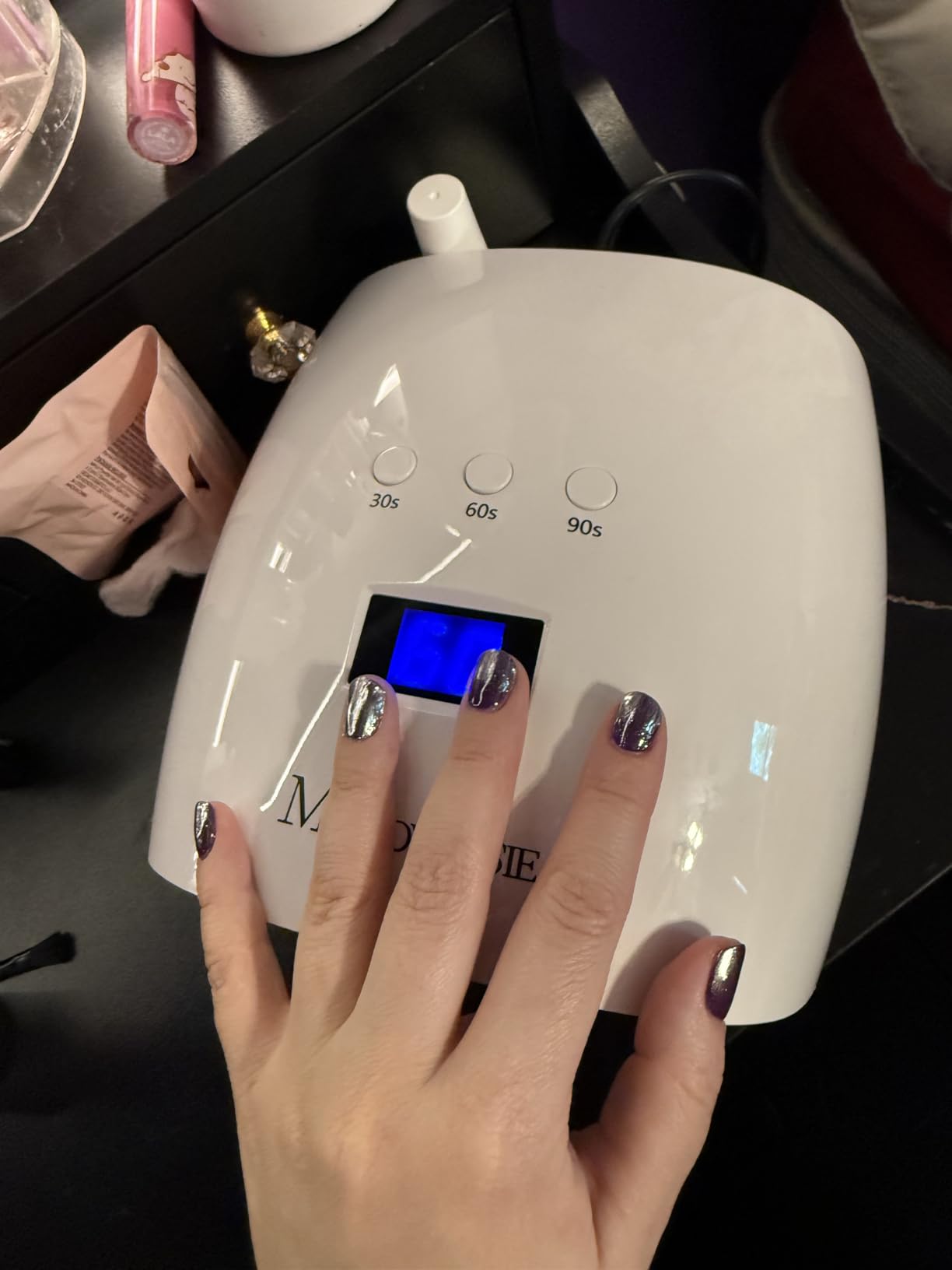 MelodySusie Professional UV LED Nail Lamp, P-Plus30I High Efficient Nail Dryer with 3 Timers & Detachable Base Cures All Hard Gels customer photo 2