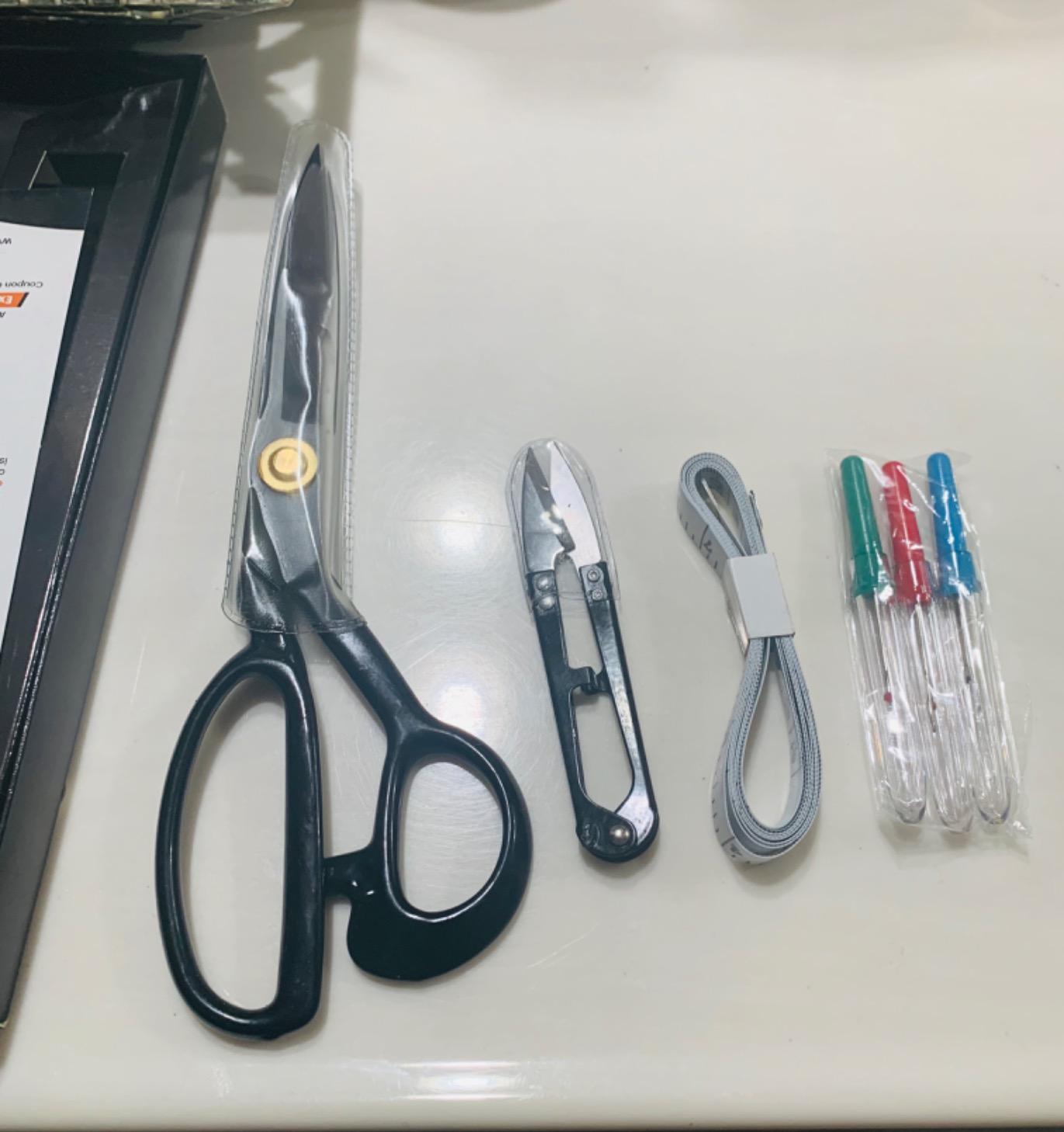 Professional 9 Inch Sewing Scissors for Fabric Cutting - Ultra Sharp, Heavy Duty Fabric Shears for Smooth, Precise Cuts on All Fabrics and Leather, for Tailors, Dressmakers, Crafters, and Artists customer photo 2