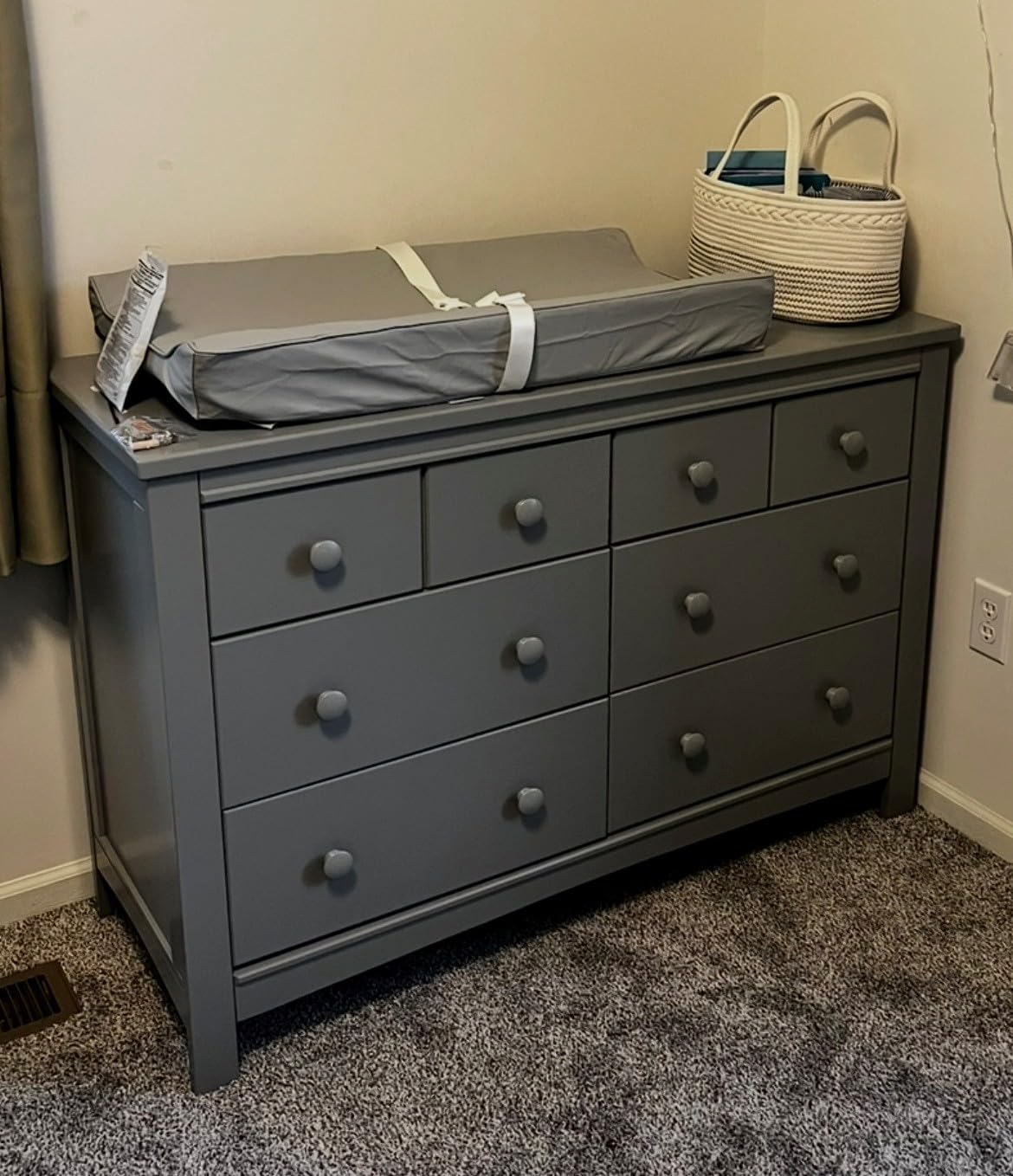 Graco Benton 6 Drawer Double Dresser (Pebble Gray) - Easy New Assembly Process, Universal Design, Durable Steel Hardware and Euro-Glide Drawers with Safety Stops, Coordinates with Any Nursery customer photo 2