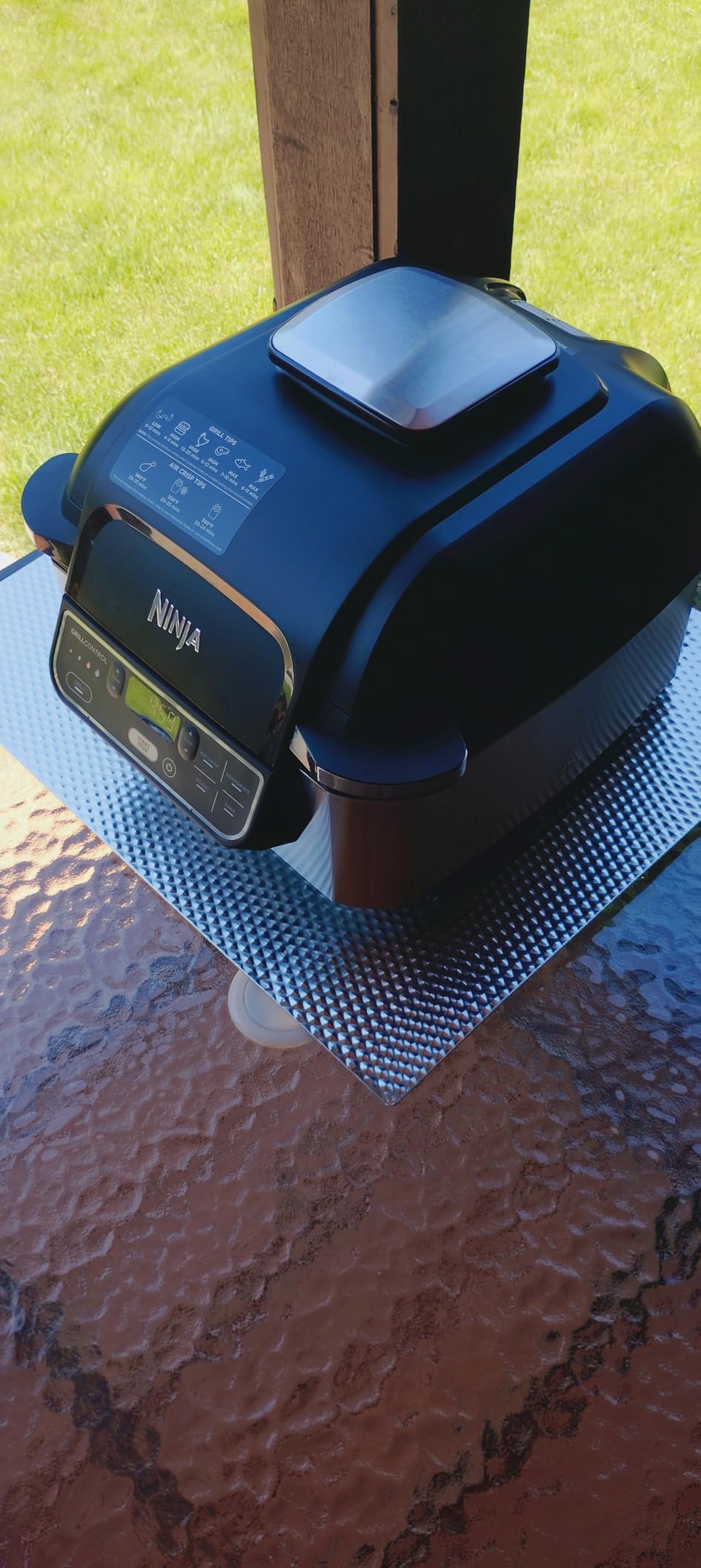 Ninja | Indoor Grill | Foodi | 5-in-1 (Grill, Air Fry, Roast, Bake, and Dehydrate | Fits up to 3lb Roast | Smoke Control System and Dishwasher Safe Parts | Black/Grey | AG301 customer photo 2