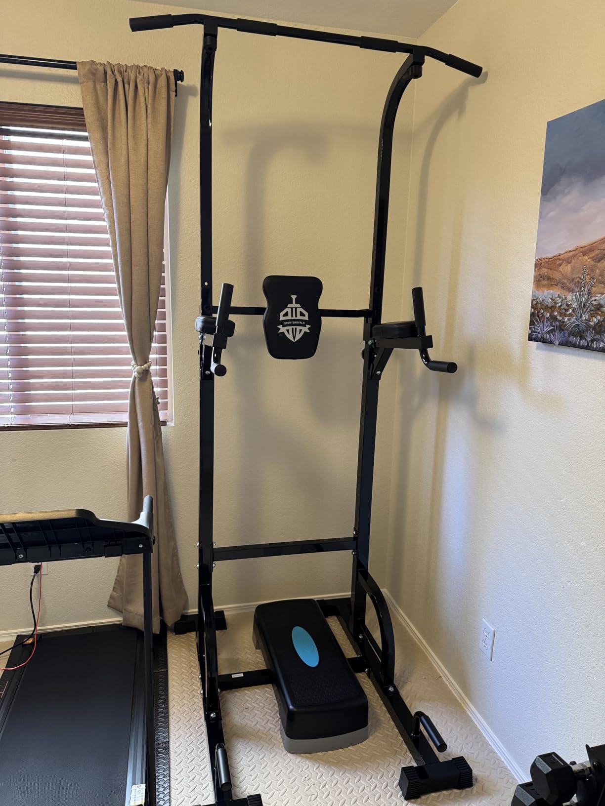Sportsroyals Power Tower Pull Up Bar Station, 450LBS Stable Pull Up Dip Station for Home Gym Strength Training Equipment (Best Seller Model) customer photo 1