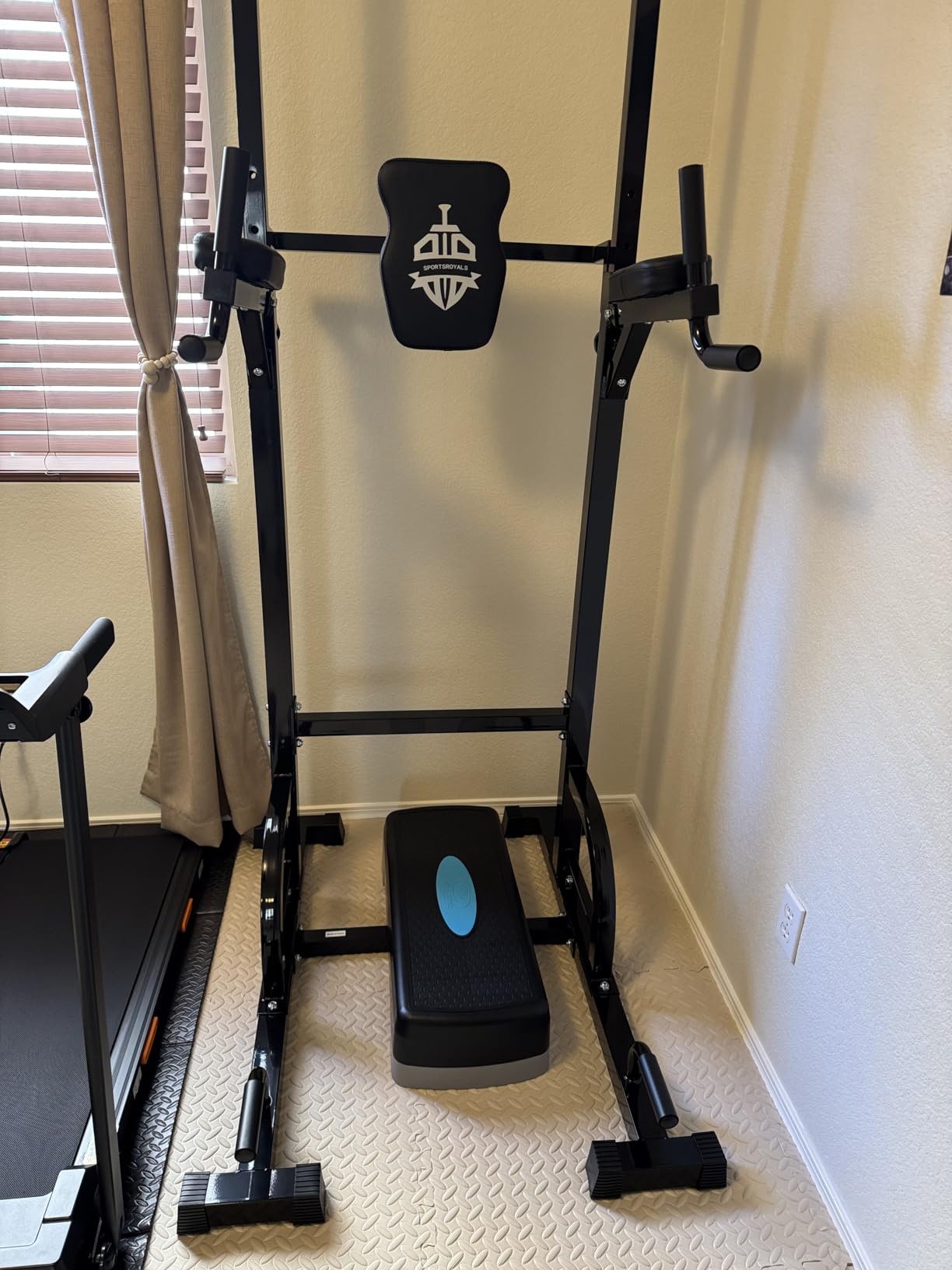Sportsroyals Power Tower Pull Up Bar Station, 450LBS Stable Pull Up Dip Station for Home Gym Strength Training Equipment (Best Seller Model) customer photo 2