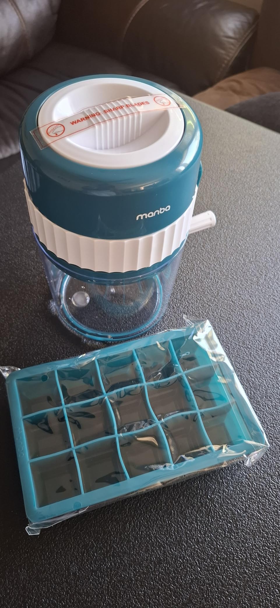 MANBA Ice Shaver and Snow Cone Machine - Premium Portable Ice Crusher and Shaved Ice Machine with Free Ice Cube Trays - BPA Free customer photo 2