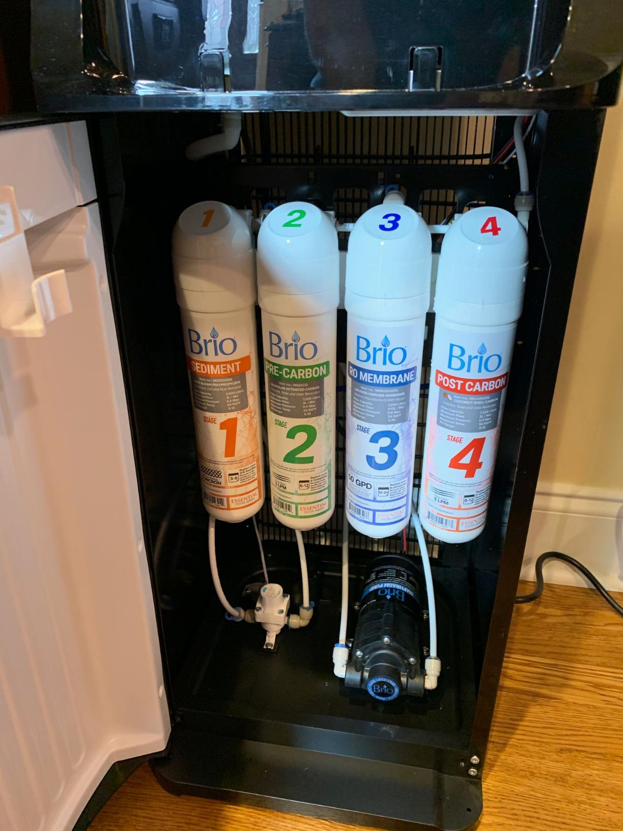 Brio Commercial Grade Bottleless Ultra Safe Reverse Osmosis Drinking Water Filter Water Cooler Dispenser - 3 Temperature Settings Hot, Cold & Room Water - UL Approved - Point of Use customer photo 1