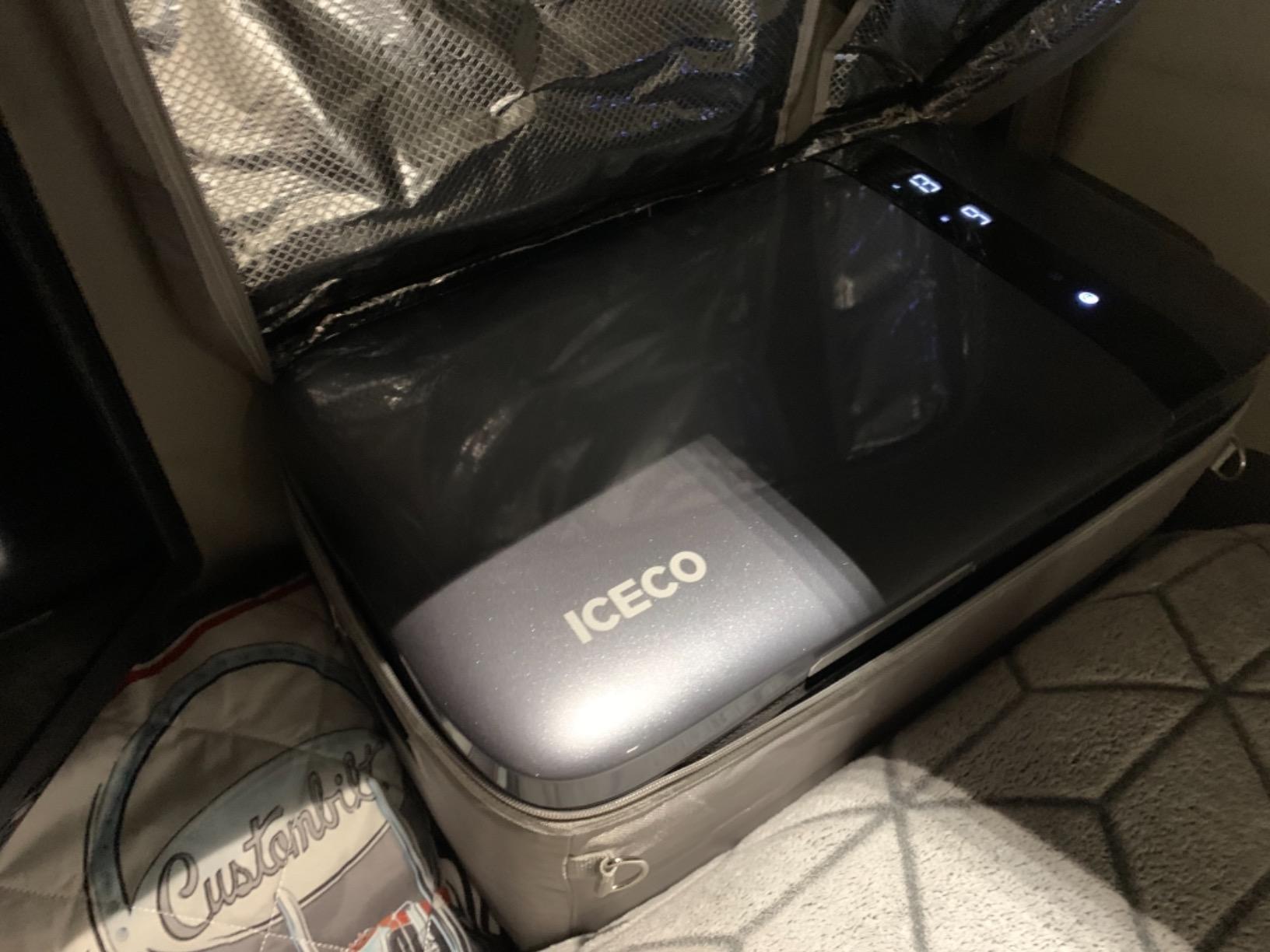 ICECO GO20 Dual Zone 12V Refrigerator, Portable Fridge Freezer with SECOP Compressor, DC 12/24V, AC 100-240V, 0℉ to 50℉, Electric Cooler for Truck, RV, SUV, Outdoor, Driving, 21 Quart, Gray customer photo 1