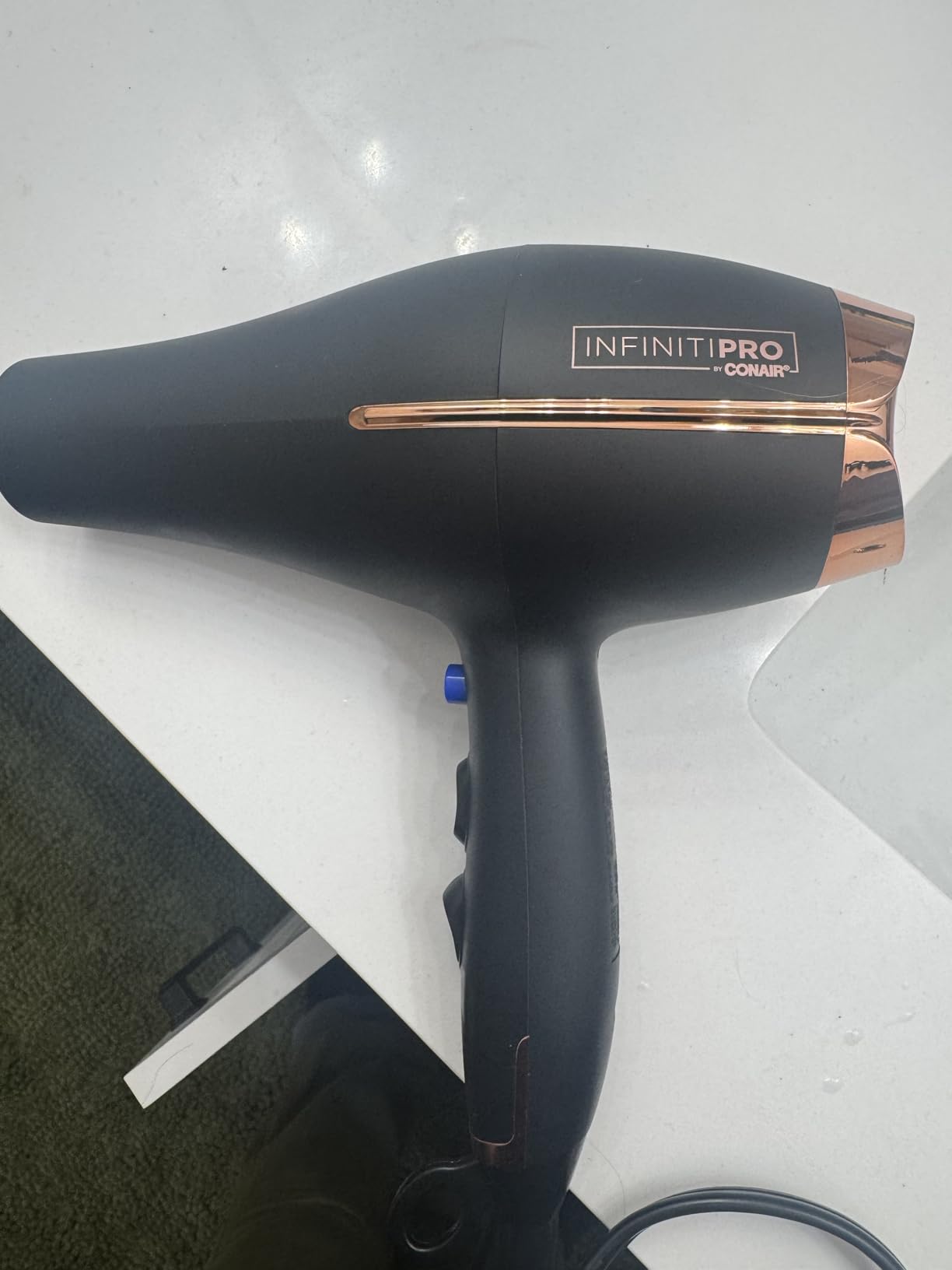 Conair InfinitiPRO Hair Dryer with Diffuser & Concentrator, 1875W, Black | Ceramic blow dryer for all hair types with no-slip grip, multiple heat/speed settings, and a 6-foot cord for flexible styling customer photo 2