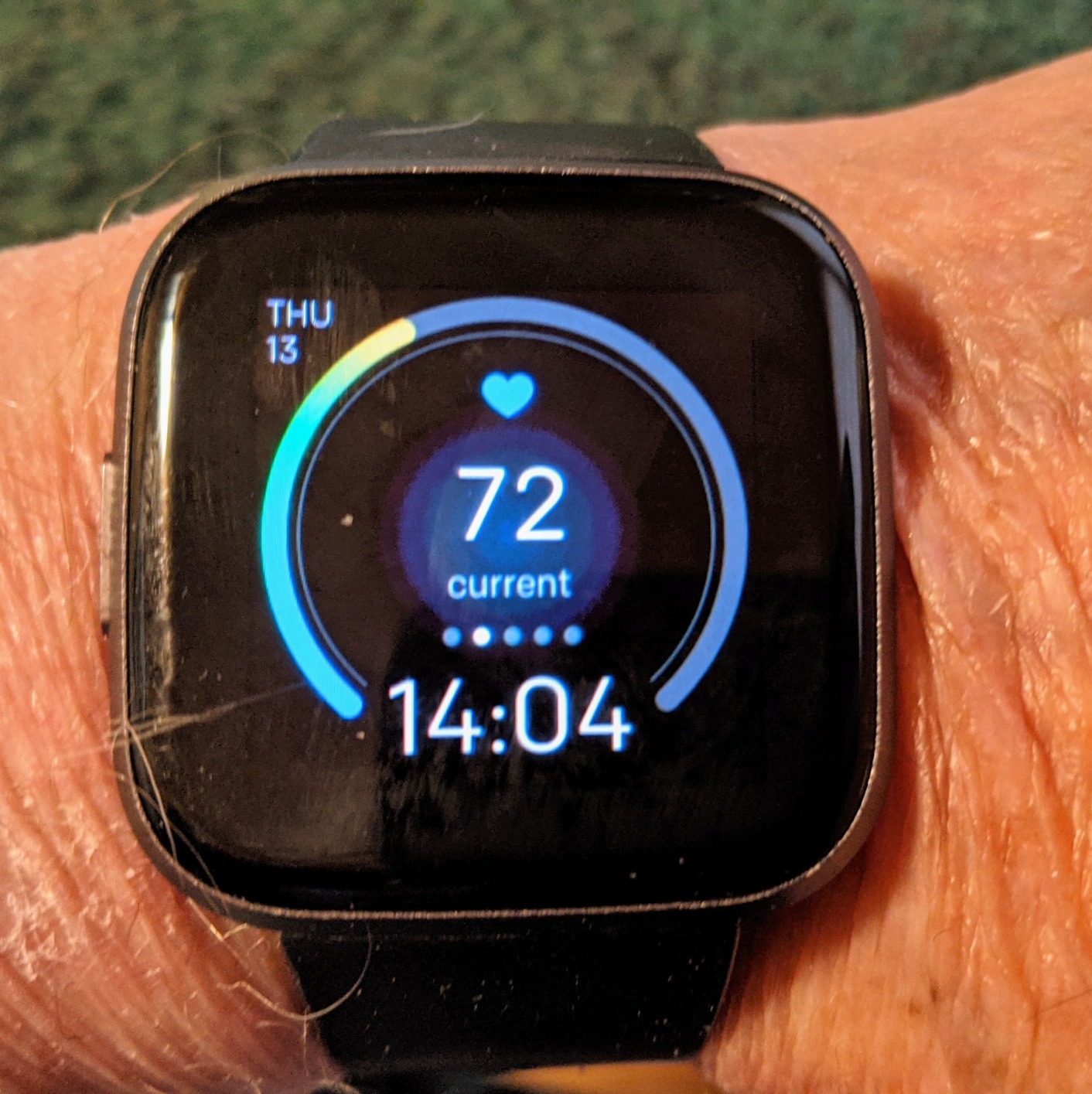 Versa 2 Special Edition Health and Fitness Smartwatch with Heart Rate, Music, Alexa Built-In, Sleep and Swim Tracking, Smoke Woven/Mist Grey, One Size (S and L Bands Included) customer photo 2