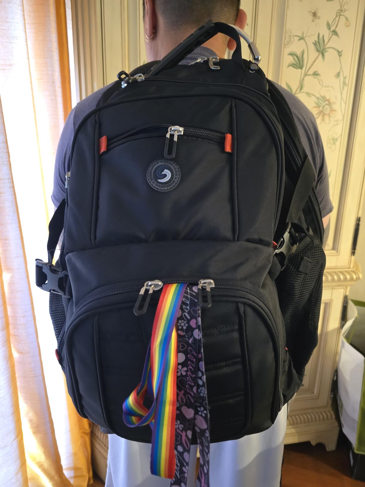 SHRRADOO Extra Large 50L Travel Laptop Backpack with combination lock, College Backpack Airline Approved Business Work Bag Fit 17 Inch Laptops for Men Women, Black customer photo 2