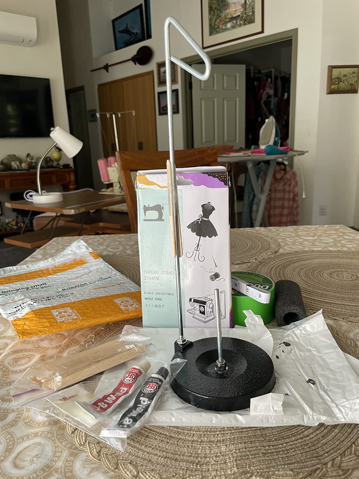 Universal Cone and Spool Stand Thread Holder with Sturdy Metal Base customer photo 2