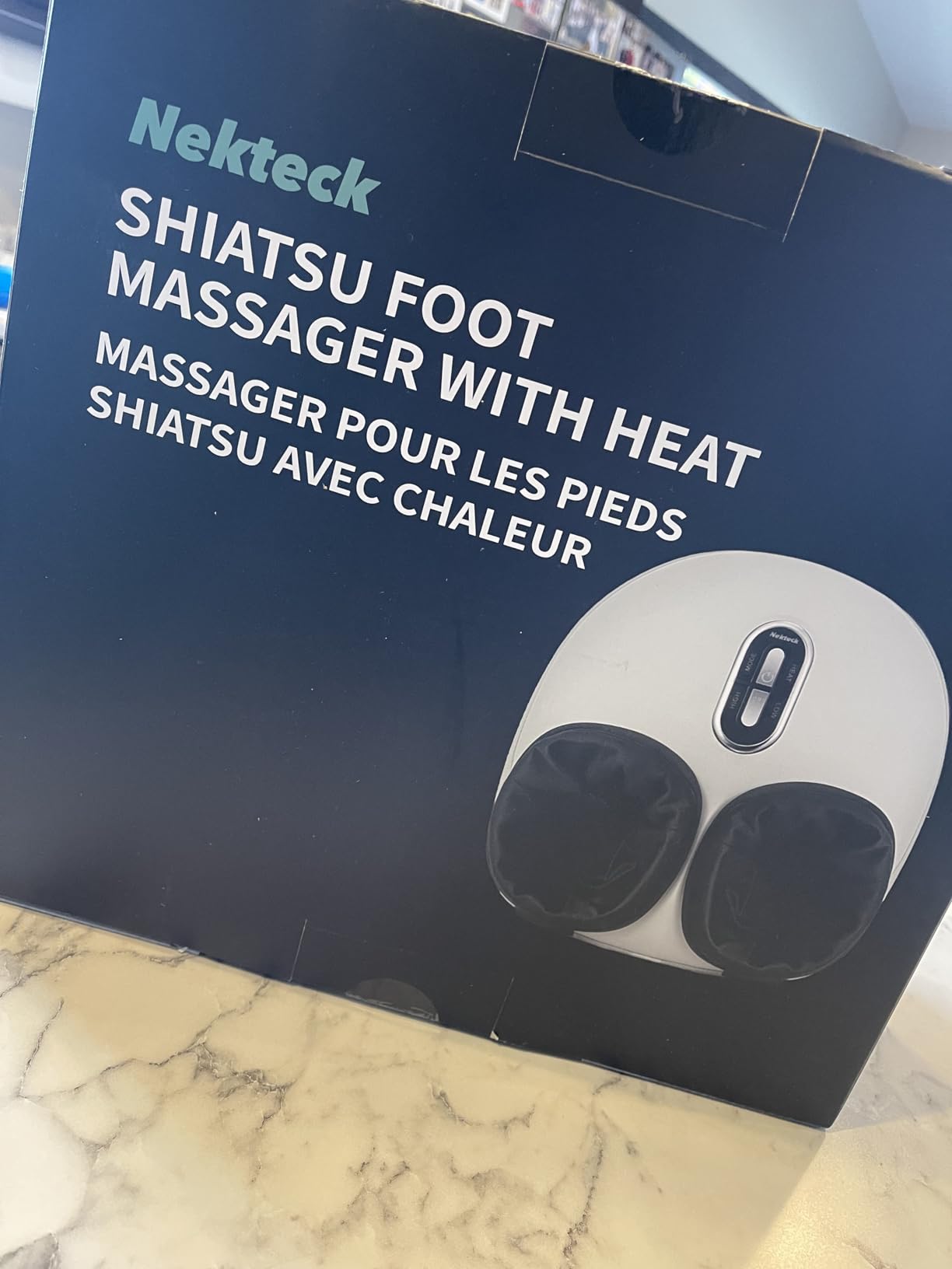 Nekteck Shiatsu Foot Massager with Heat [2026 Upgraded], 3 Modes Deep Kneading Therapy Air Compression, Feet Massage for Plantar Fasciitis, Relaxation Gifts for Men Women Mom Dad Birthday customer photo 1