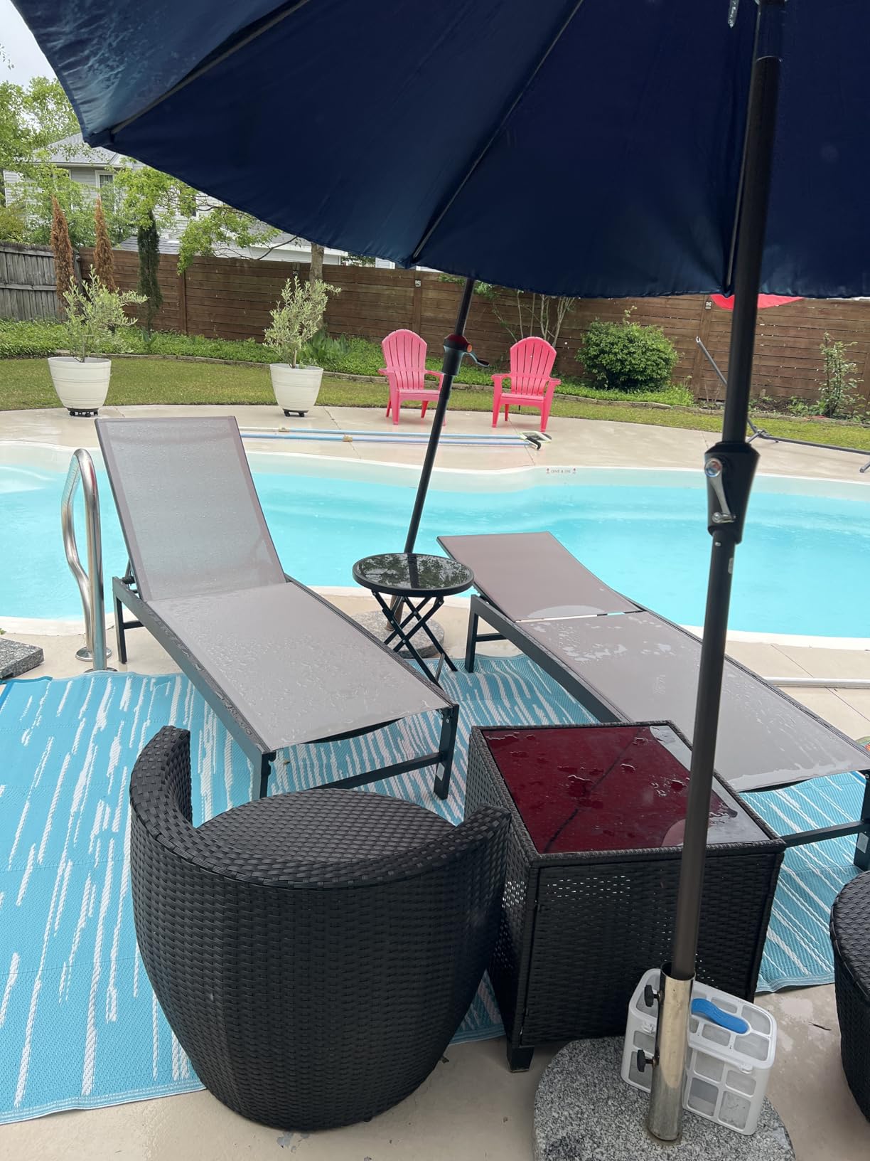 Crestlive Products Lounge Chair Outdoor Set of 2, Metal Pool Chaise Lounge Chairs, Adjustable Five-Position Tanning Recliner, All Weather for Patio, Beach, Yard, Pool, Beige customer photo 1