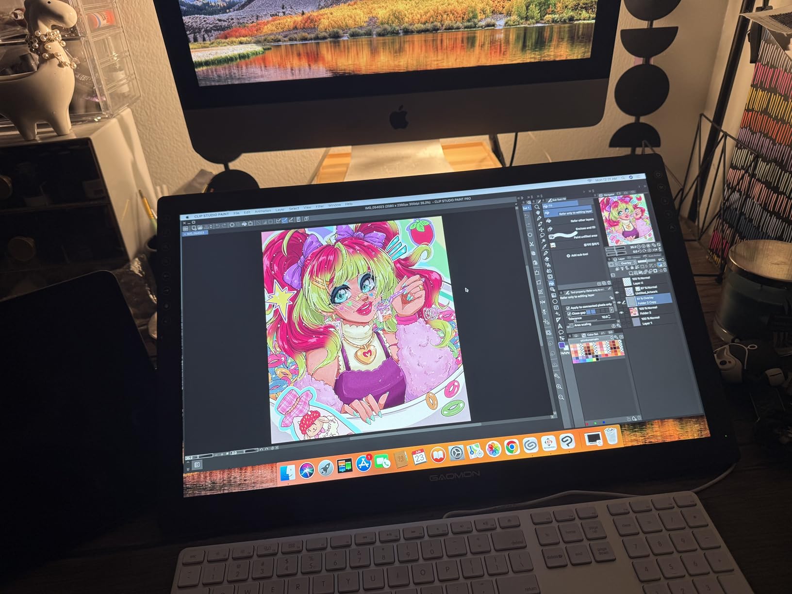 GAOMON PD2200 Drawing Tablet with Screen, Full-Laminated Digital Art Tablet with 8 Touch Buttons, Battery-Free Stylus, Tilt, 130% sRGB, 21.5 inch Graphics Tablet with Stand for Mac, Windows PC customer photo 1