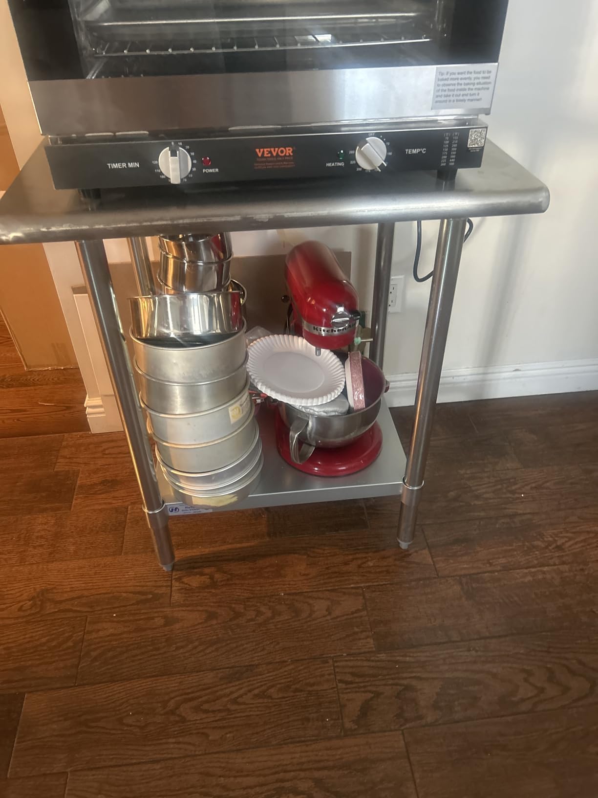 Hally Stainless Steel Table for Prep & Work 30 x 48 Inches, NSF Commercial Heavy Duty Table with Undershelf and Galvanized Legs for Restaurant, Home and Hotel customer photo 2