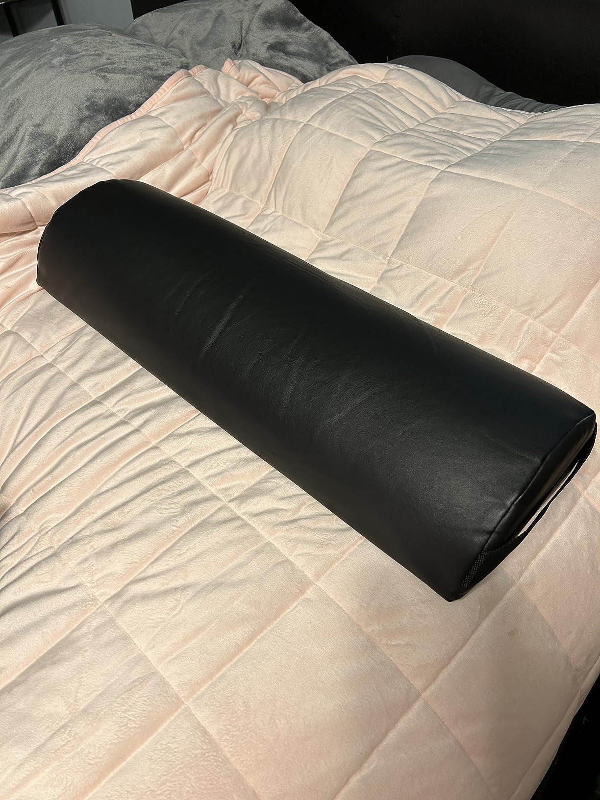Saloniture Jumbo Half Round Massage Table Bolster Under-Knee Pillow Pad - 26 x 9 x 4.5 Inch - Black customer photo 2