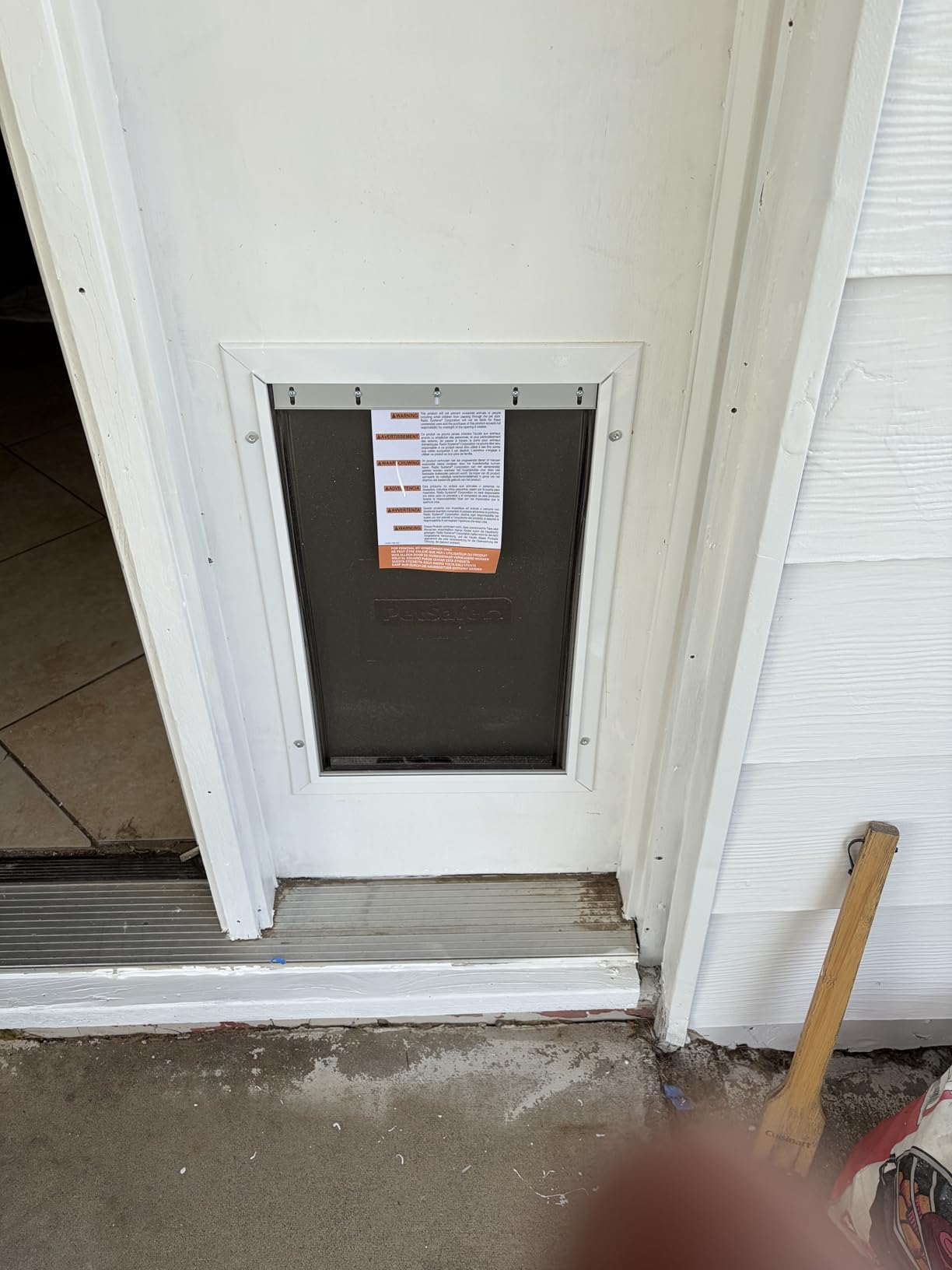 PetSafe Extreme Weather Aluminum XL Dog Door for Exterior Doors - Most Energy Efficient Pet Door - 3 Flaps for Insulation - for Large Dogs customer photo 1