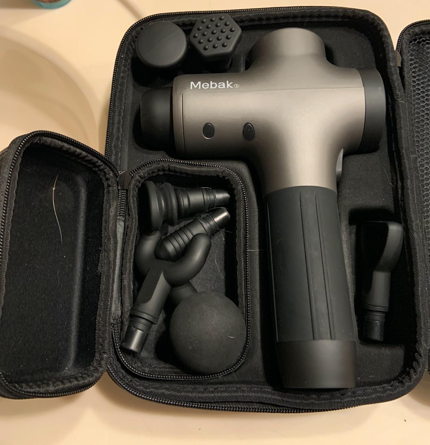 Mebak 3 Massage Gun, Deep Tissue for Athletes, Professional Muscle Percussion Massager for Shoulder Leg Back Body Pain Relief, Quiet Portable Sport Tool customer photo 1