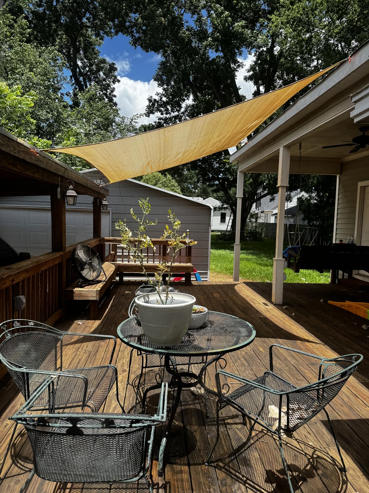 AsterOutdoor Sun Shade Sail Rectangle 12' x 16' UV Block Canopy for Patio Backyard Lawn Garden Outdoor Activities, Graphite customer photo 1
