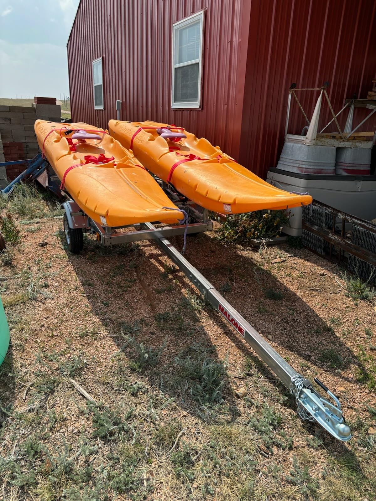 Malone MPG586XV EcoLight 2 Kayak Trailer with 2 V-Rack Kayak Carriers | 14' / 400 lbs Capacity | Fully Submersible | Marine Grade Galvanized Steel Construction customer photo 2