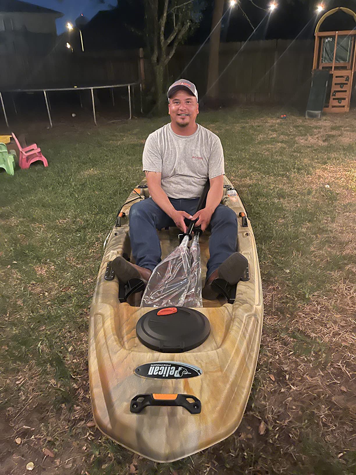 Pelican Standard Kayak Paddle - Aluminum Shaft and a Durable Polypropylene Blade - 0/65 Degree Blade Angle - with Drip Ring customer photo 2