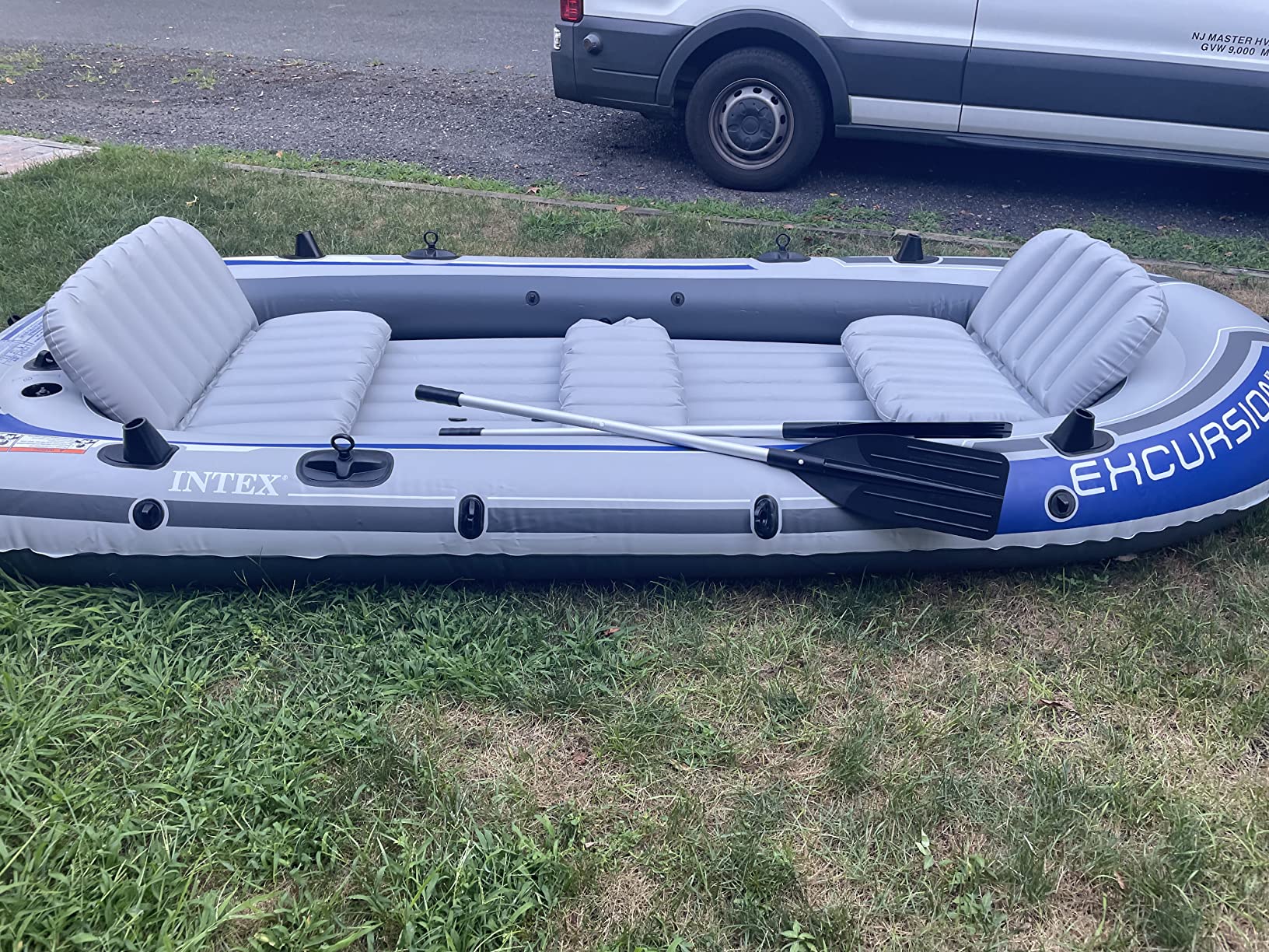 INTEX Excursion 5-Person Inflatable Boat with Transom Mount Trolling Motor customer photo 1