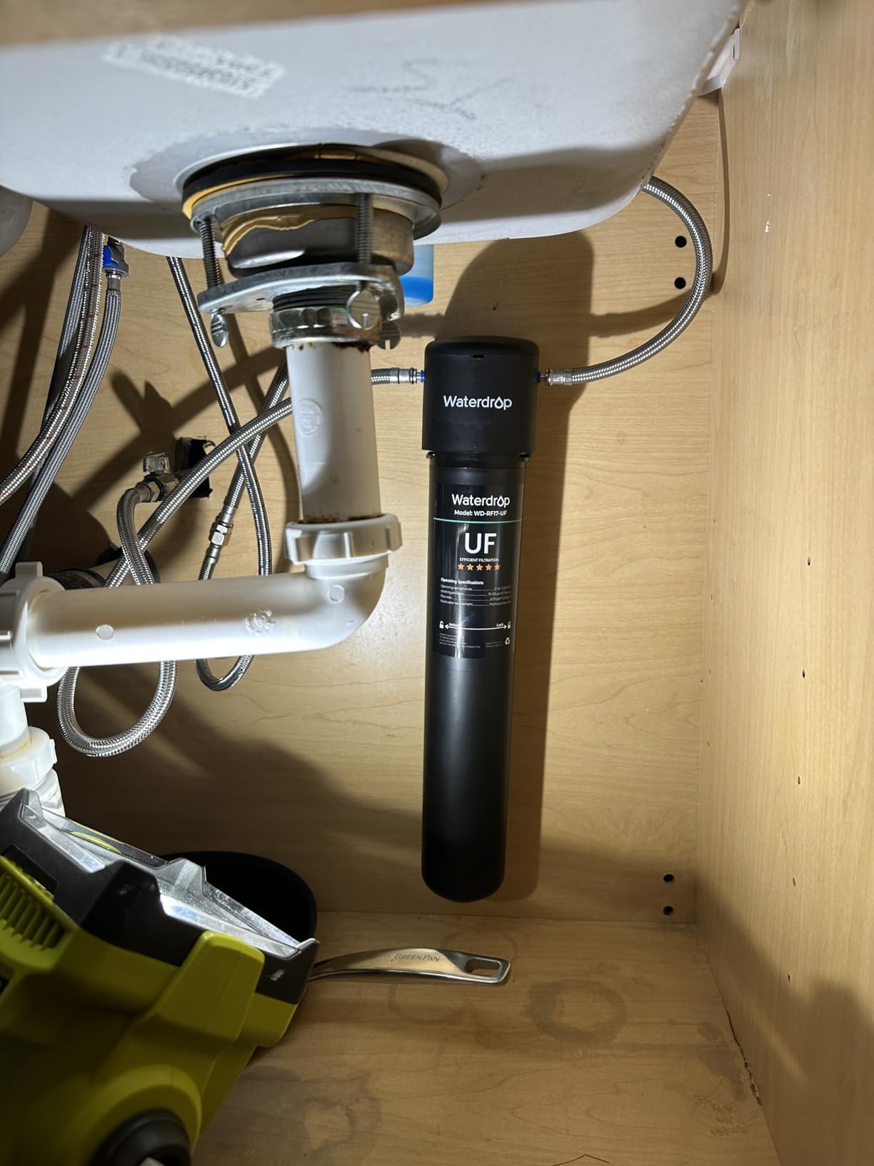 Waterdrop 17UA-UF 0.01 μm Ultra Filtration Under Sink Water Filter System, 3 Years, Reduces Lead, Chlorine, Bad Taste & Odor, Connects Directly to Your Faucet customer photo 1