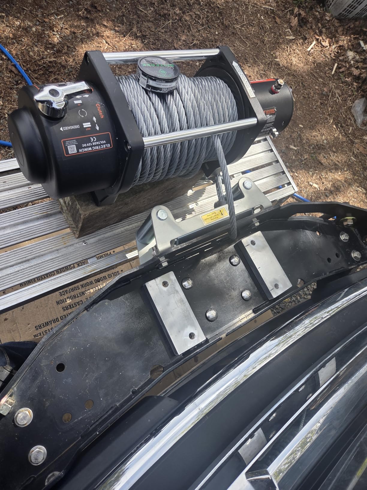 VEVOR Truck Winch 12000lbs Electric Winch 85ft/26m Steel Cable 12V Power Winch Jeep Winch with Wireless Remote Control and Powerful Motor for UTV ATV & Jeep Truck and Wrangler customer photo 2