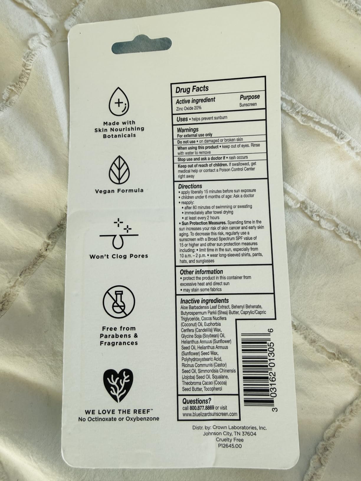 Blue Lizard SENSITIVE Mineral Sunscreen with Zinc Oxide, SPF 50+, Water Resistant, UVA/UVB Protection with Smart Cap Technology - Fragrance Free, 3 oz. Tube customer photo 2