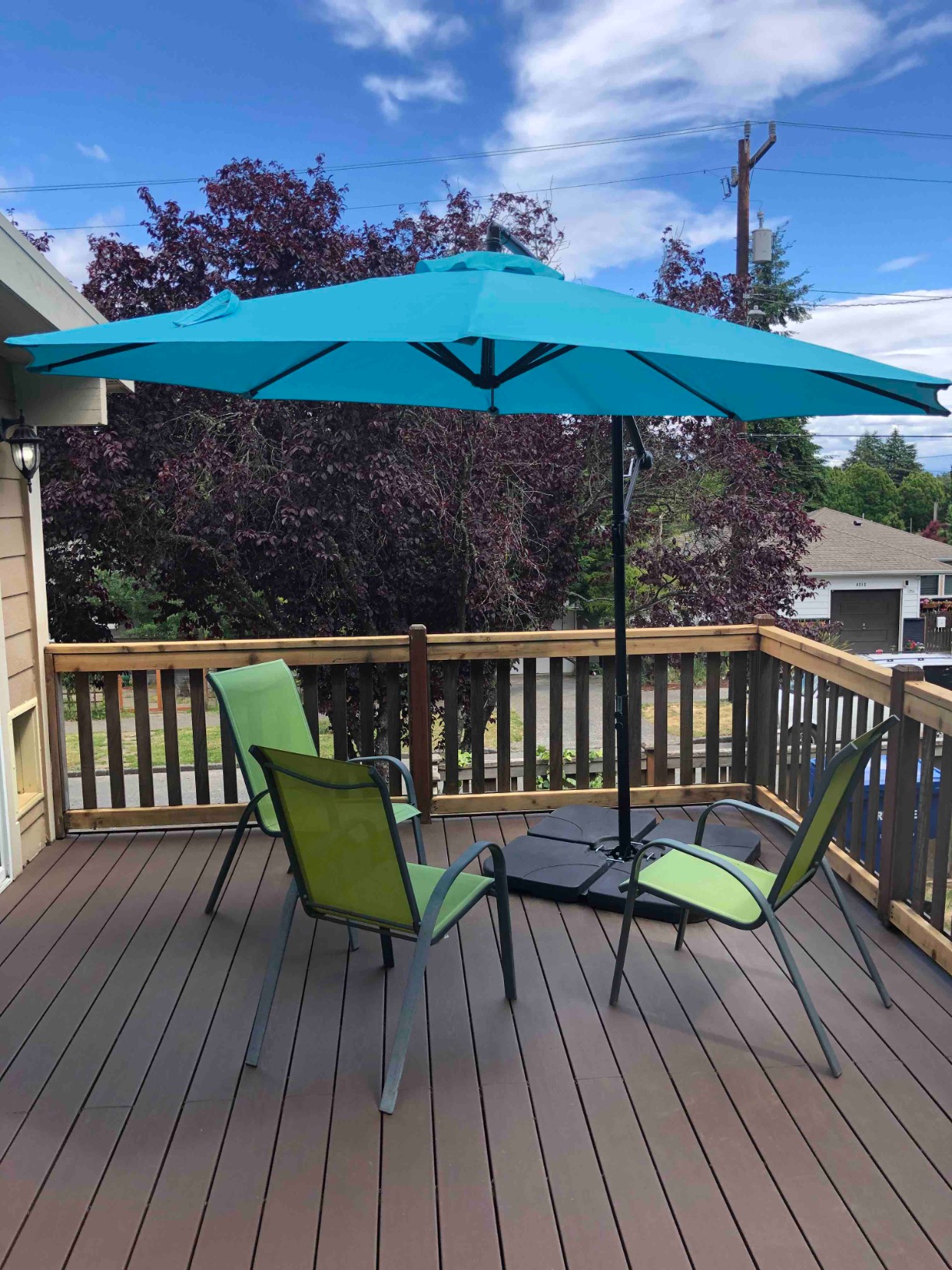 Best Choice Products 10ft Offset Cantilever Hanging Market Patio Umbrella, 8 Sturdy Ribs, Easy Adjustment - Navy Blue customer photo 2