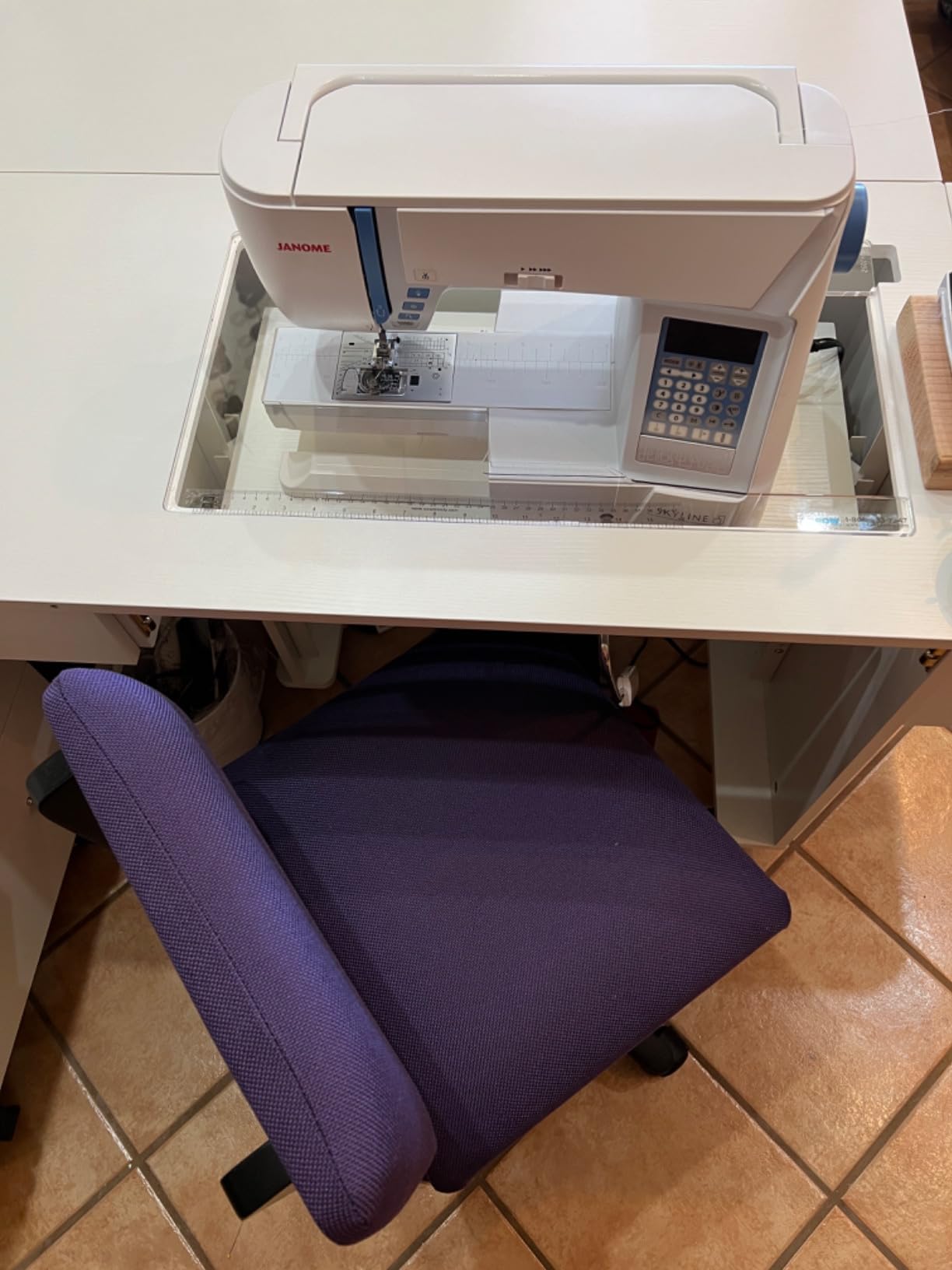 Arrow Sewing H8123 Adjustable Height Hydraulic Sewing and Craft Chair with Under Seat Storage and Solid Fabric, Lady Gray Fabric customer photo 1