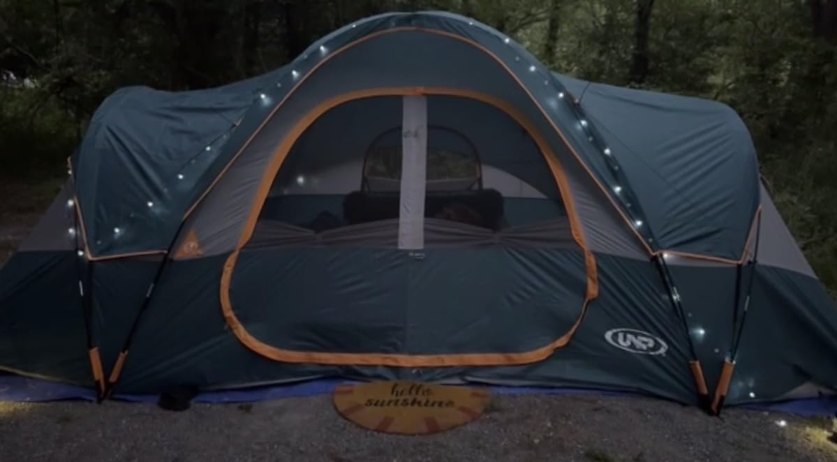UNP Camping Tent 10-Person-Family Tents, Easy Up, 5 Large Mesh Windows, Double Layer, 2 Room, Waterproof, Weather Resistant customer photo 1