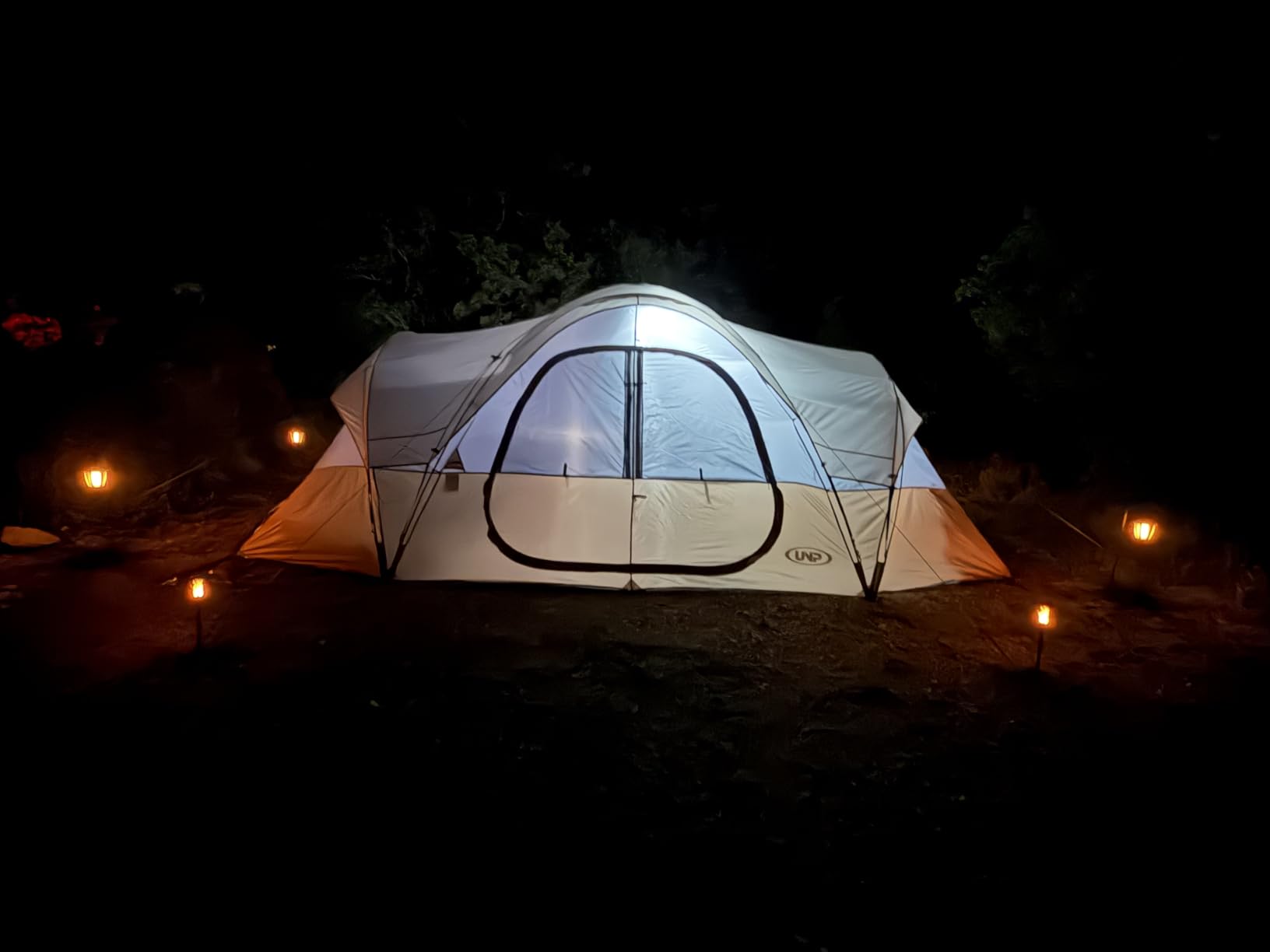 UNP Camping Tent 10-Person-Family Tents, Easy Up, 5 Large Mesh Windows, Double Layer, 2 Room, Waterproof, Weather Resistant customer photo 2