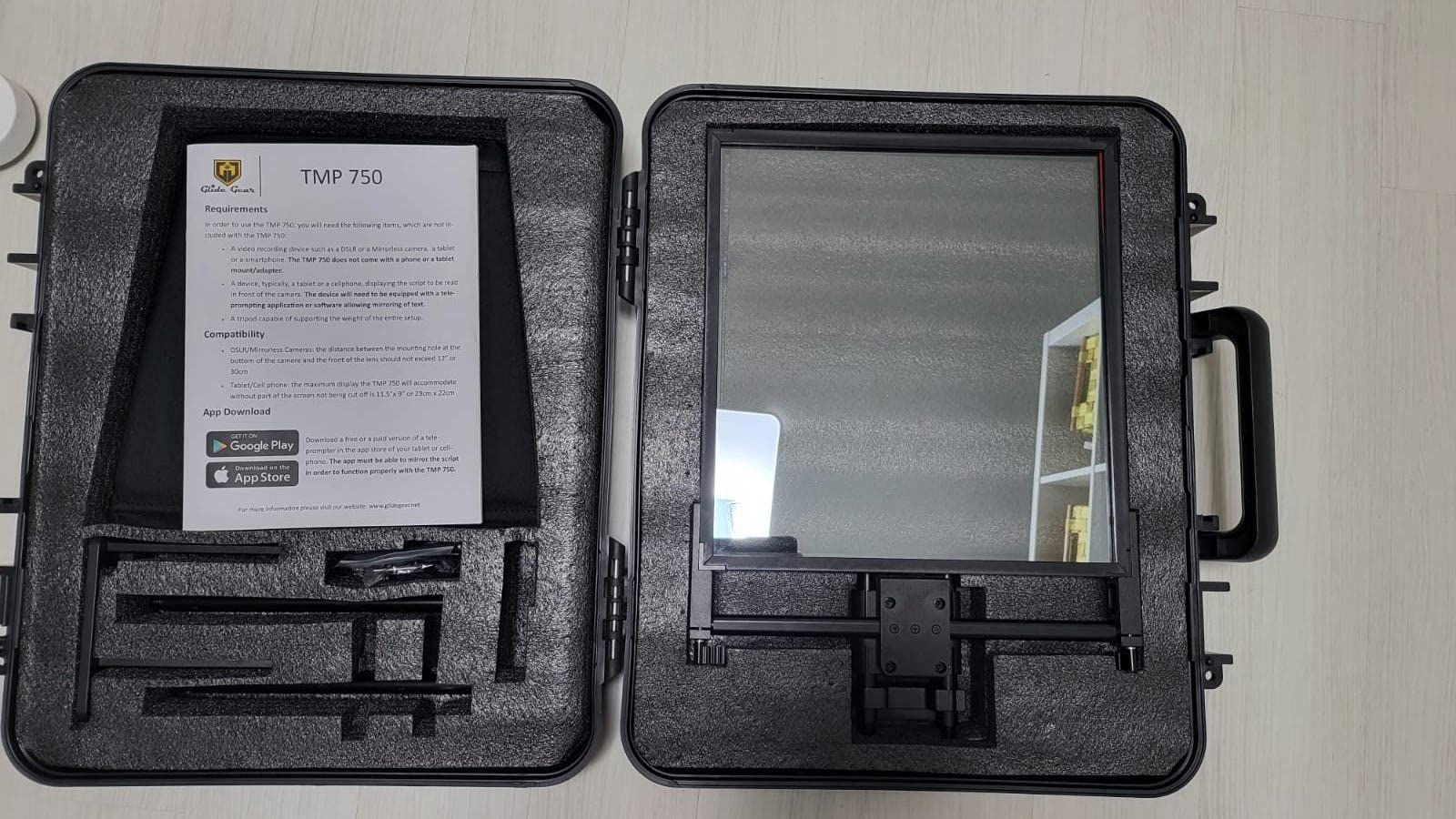 Glide Gear TMP 750 Teleprompter - All Camera & Smartphones, Tablets - 17