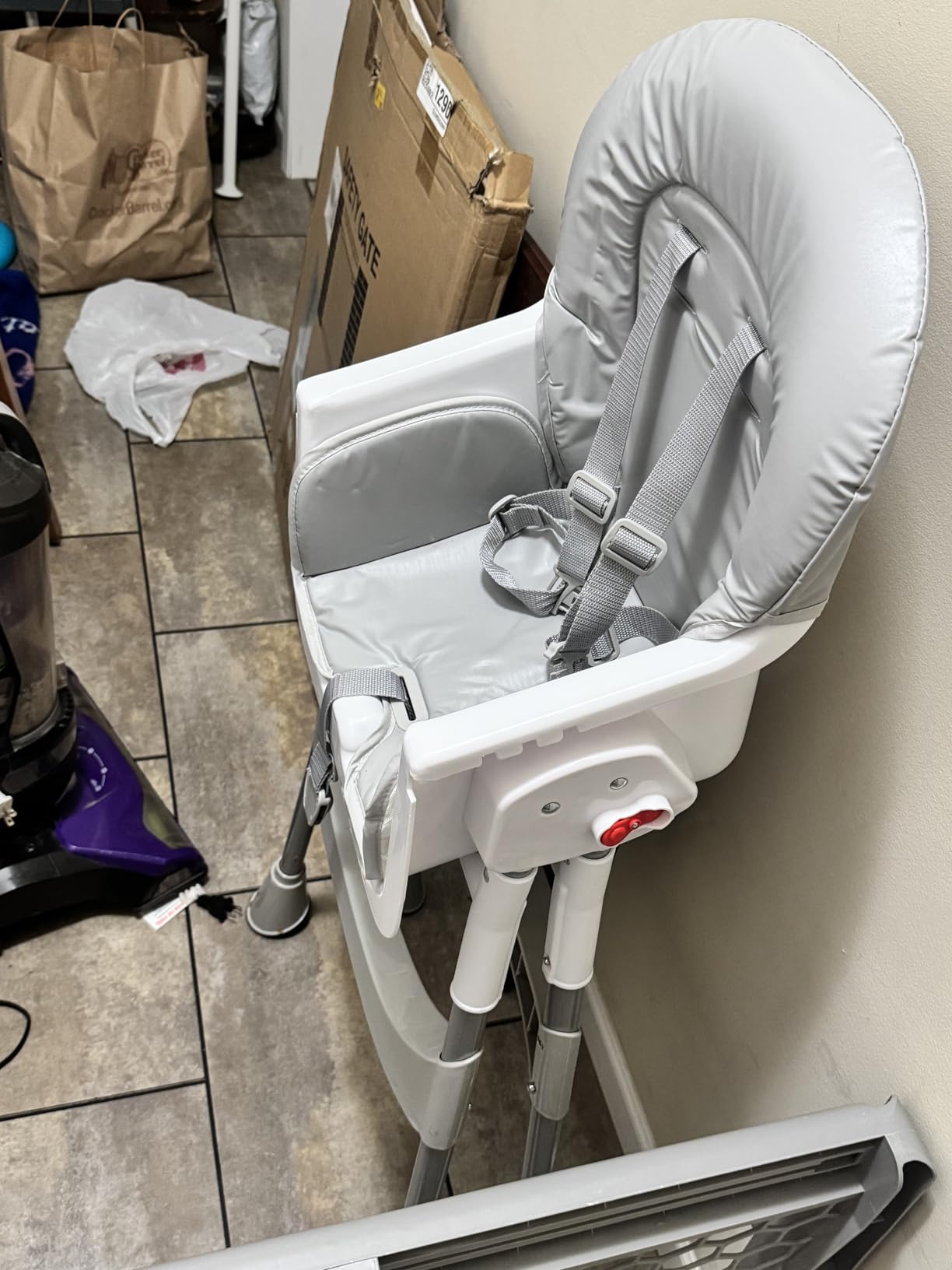 Dream On Me Portable 2-in-1 Tabletalk High Chair, Convertible Compact High Chair, Light Weight Portable Highchair, Grey customer photo 1