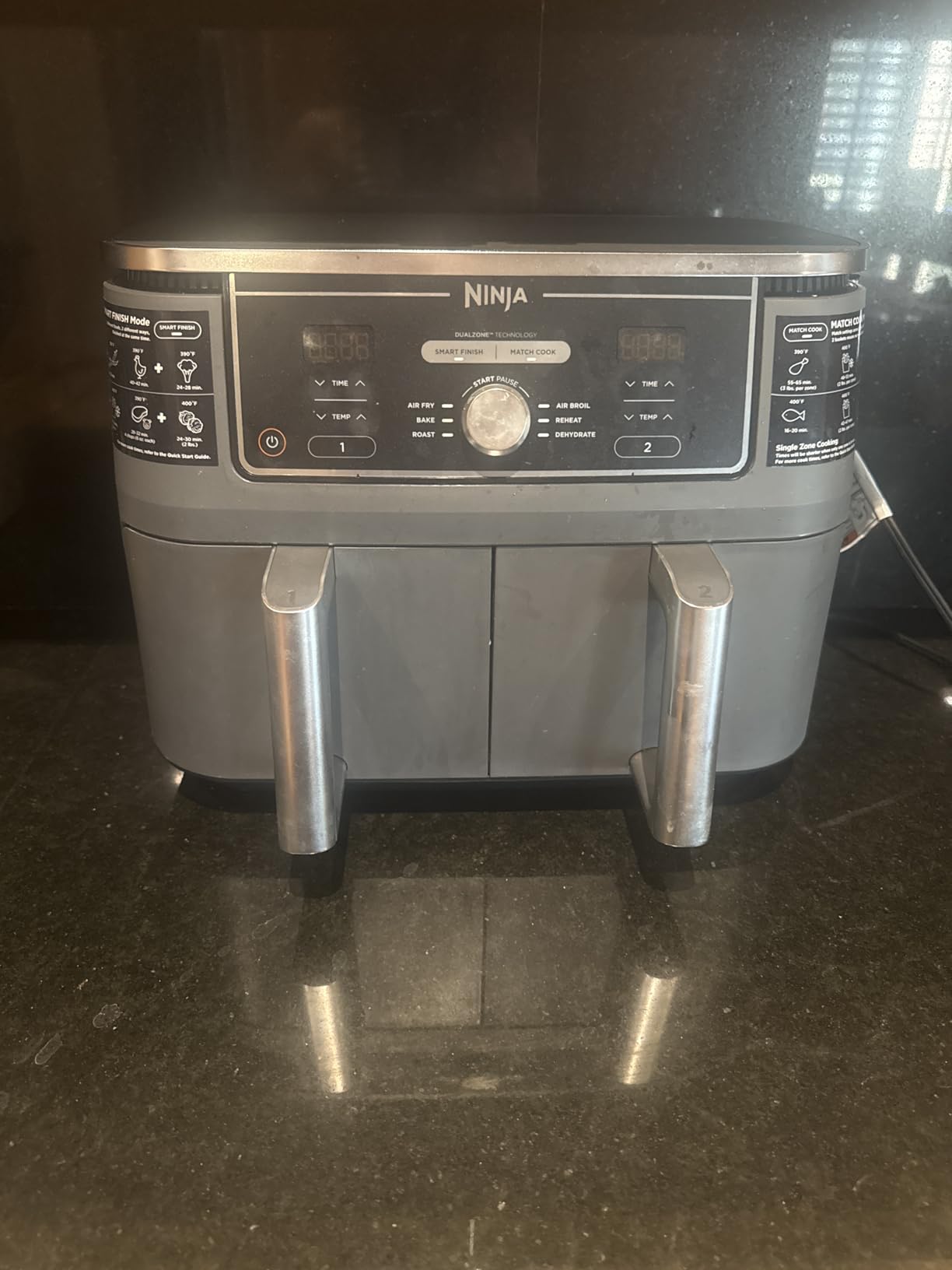Ninja Foodi DZ201 8 Quart 6-in-1 DualZone 2-Basket Air Fryer with 2 Independent Frying Baskets, Match Cook & Smart Finish customer photo 1