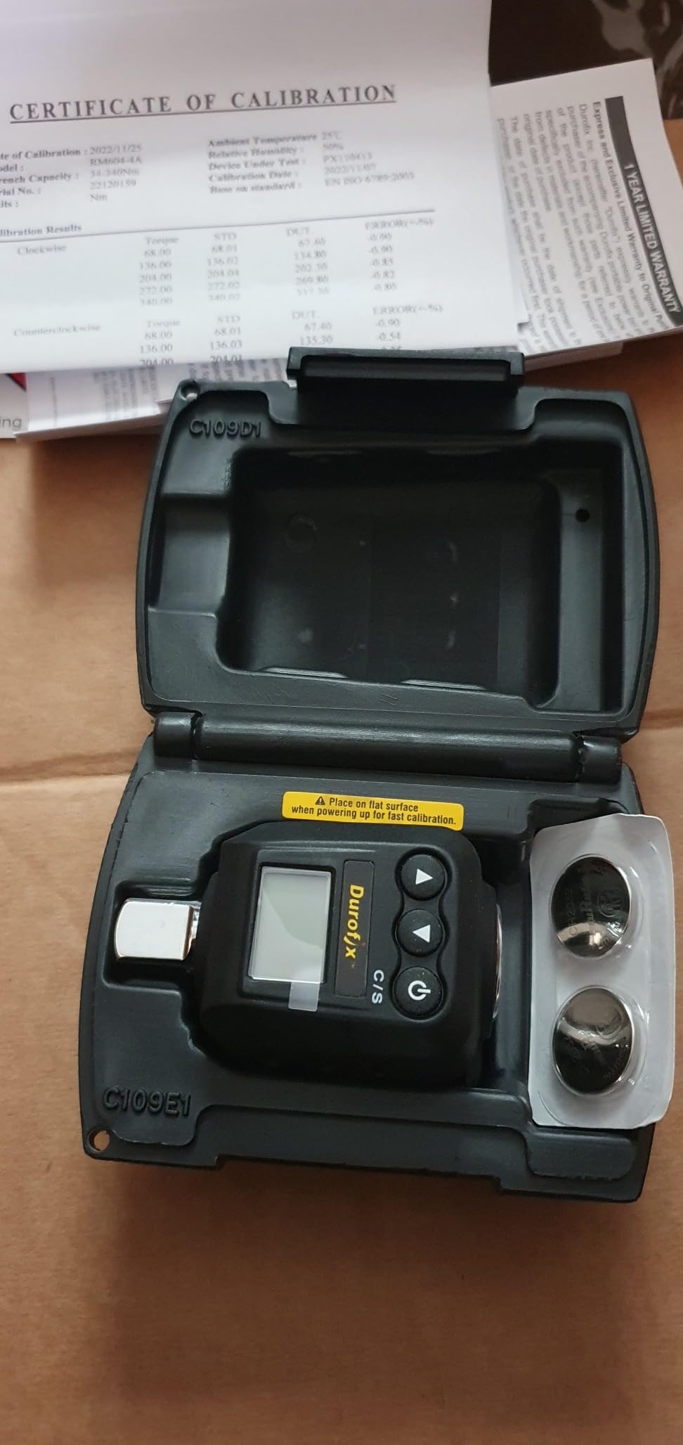 Durofix RM604-4A 1/2'' Digital Torque Adapter, 25-250 ft-lbs, Max 720° Rotation, Buzzer & LED Notification, ISO 6789 Certified with Calibration Certificate customer photo 2