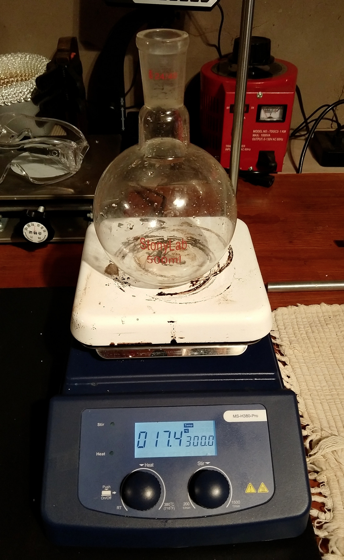 ONiLAB 380℃ LCD Digital Hotplate Magnetic Stirrer with Ceramic Coated Aluminum Work Plate, 200-1500rpm,5L,Temp Probe Sensor & Support Stand & Stirring Bar Included customer photo 1