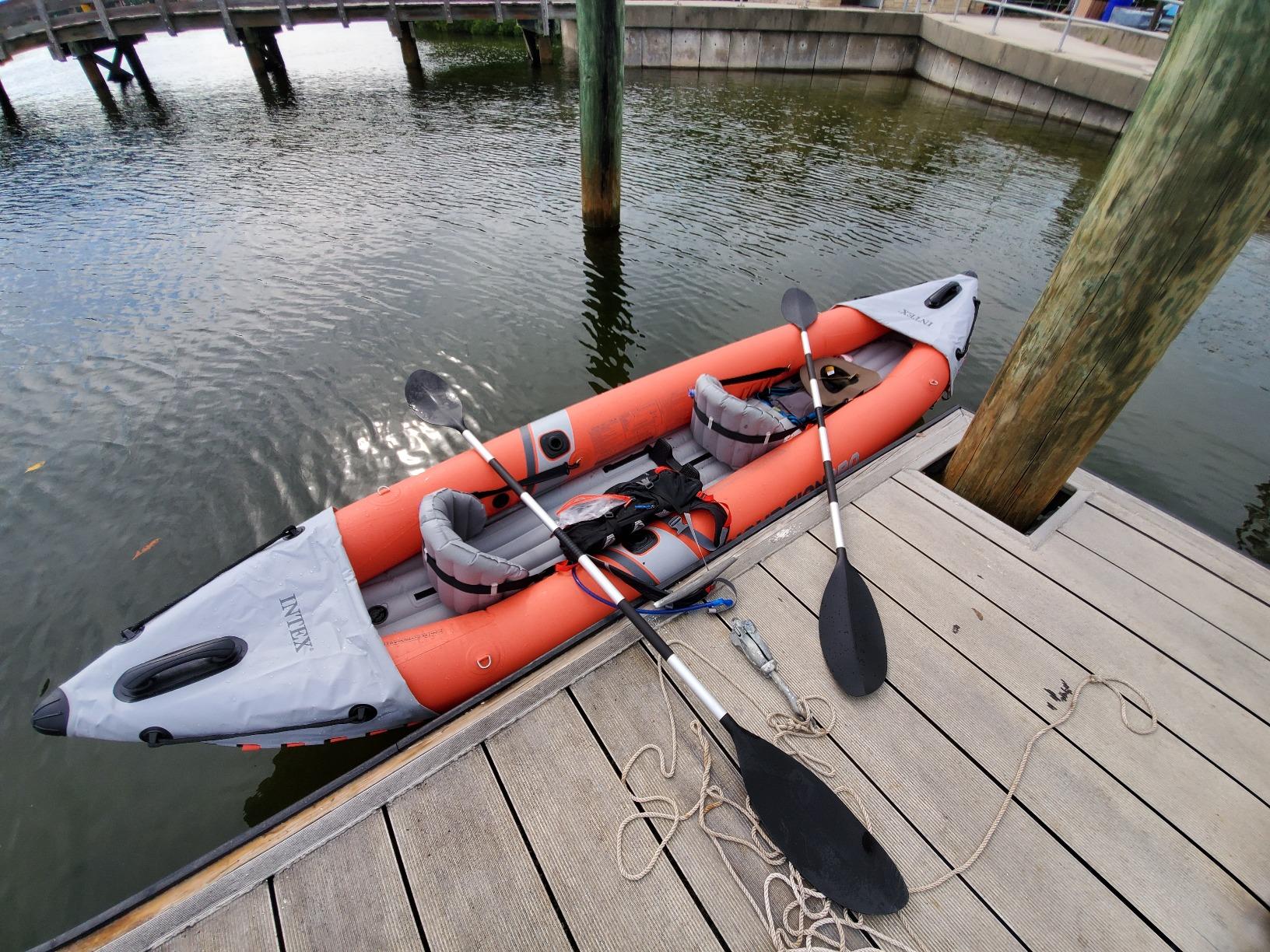 INTEX 68303EP Excursion Pro K1 Inflatable Kayak Set: Includes Deluxe 86in Kayak Paddles and High-Output Pump customer photo 1